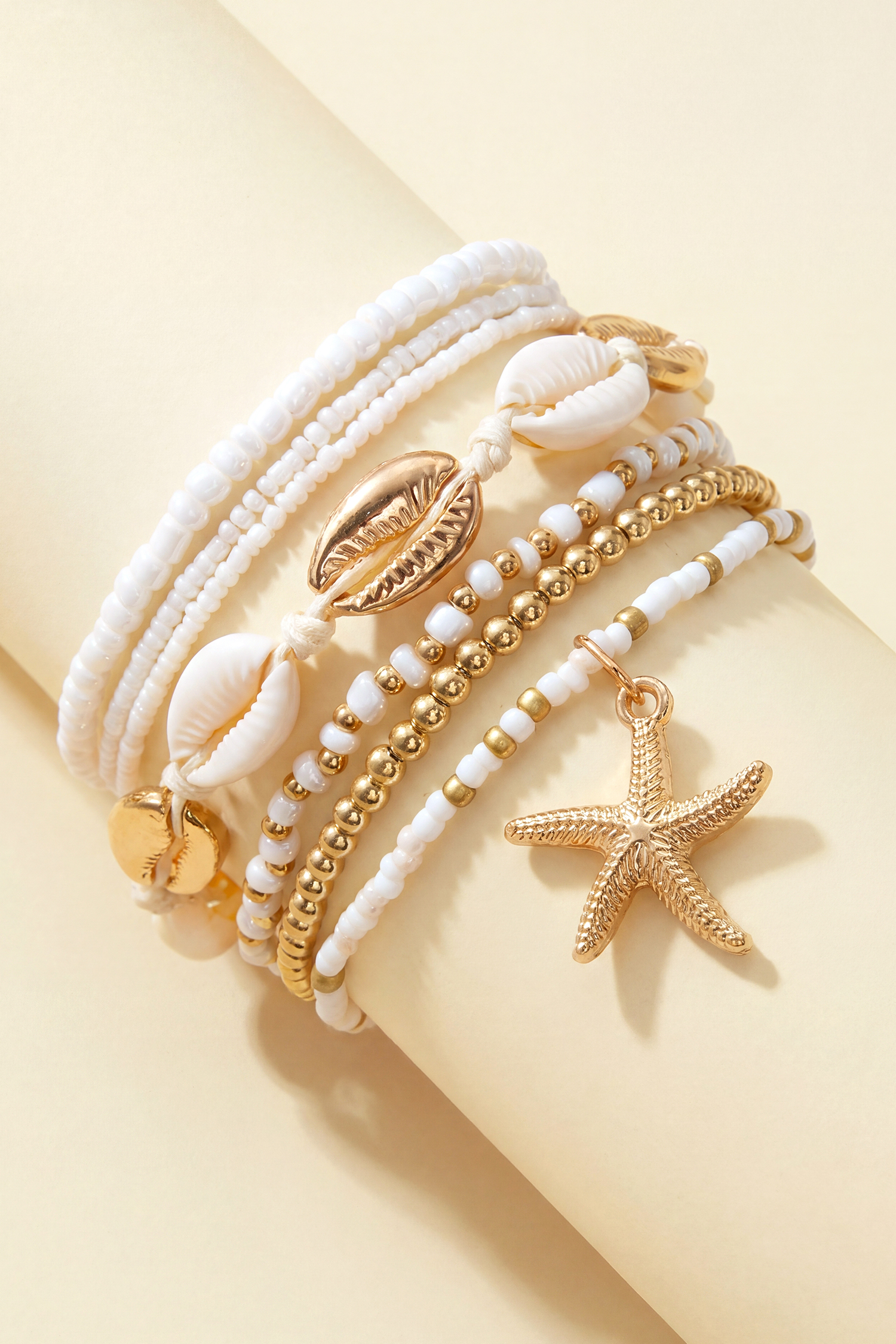 Ensemble de bracelets de cheville perlés
