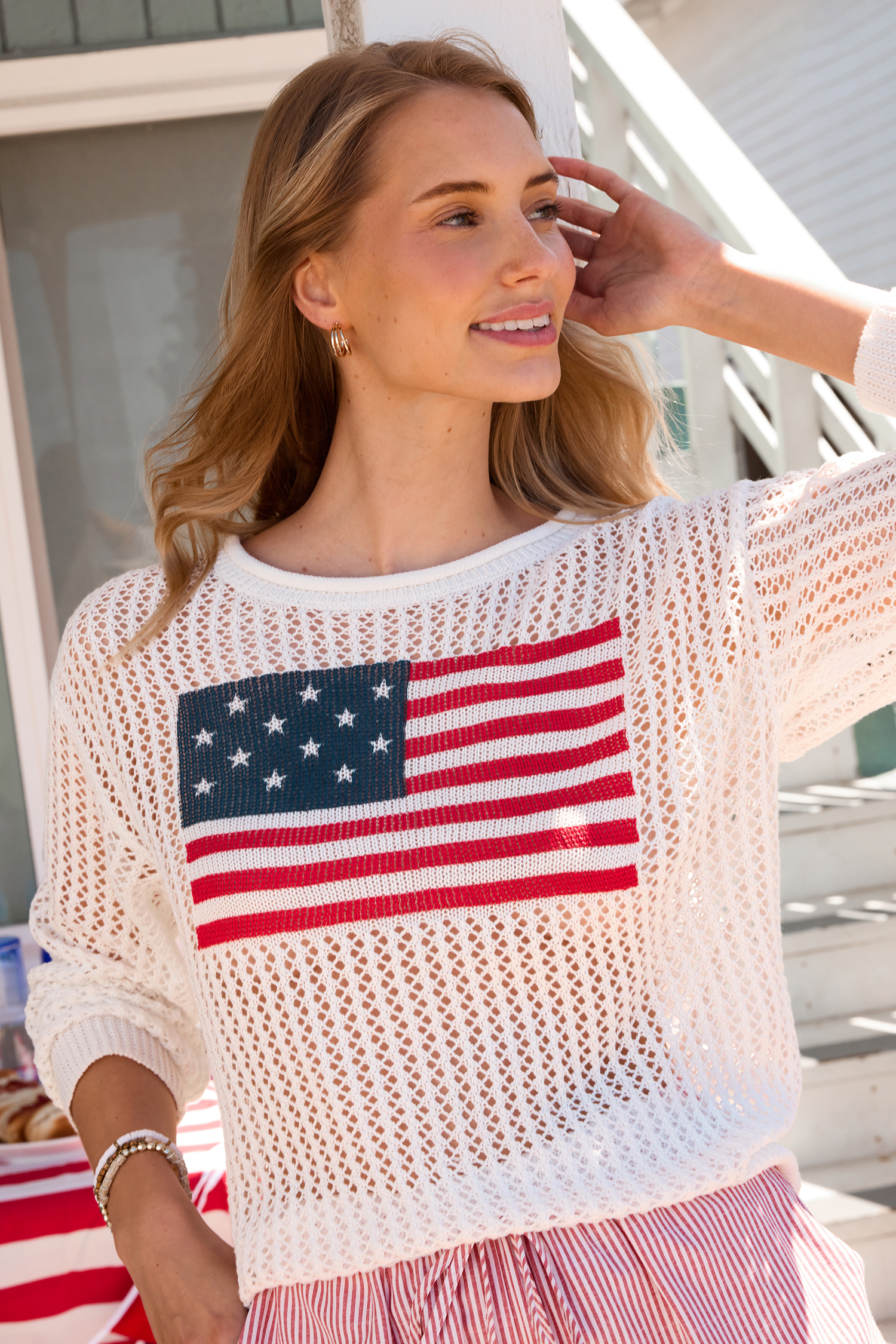 July Pool Party Americana Cover-Up Top