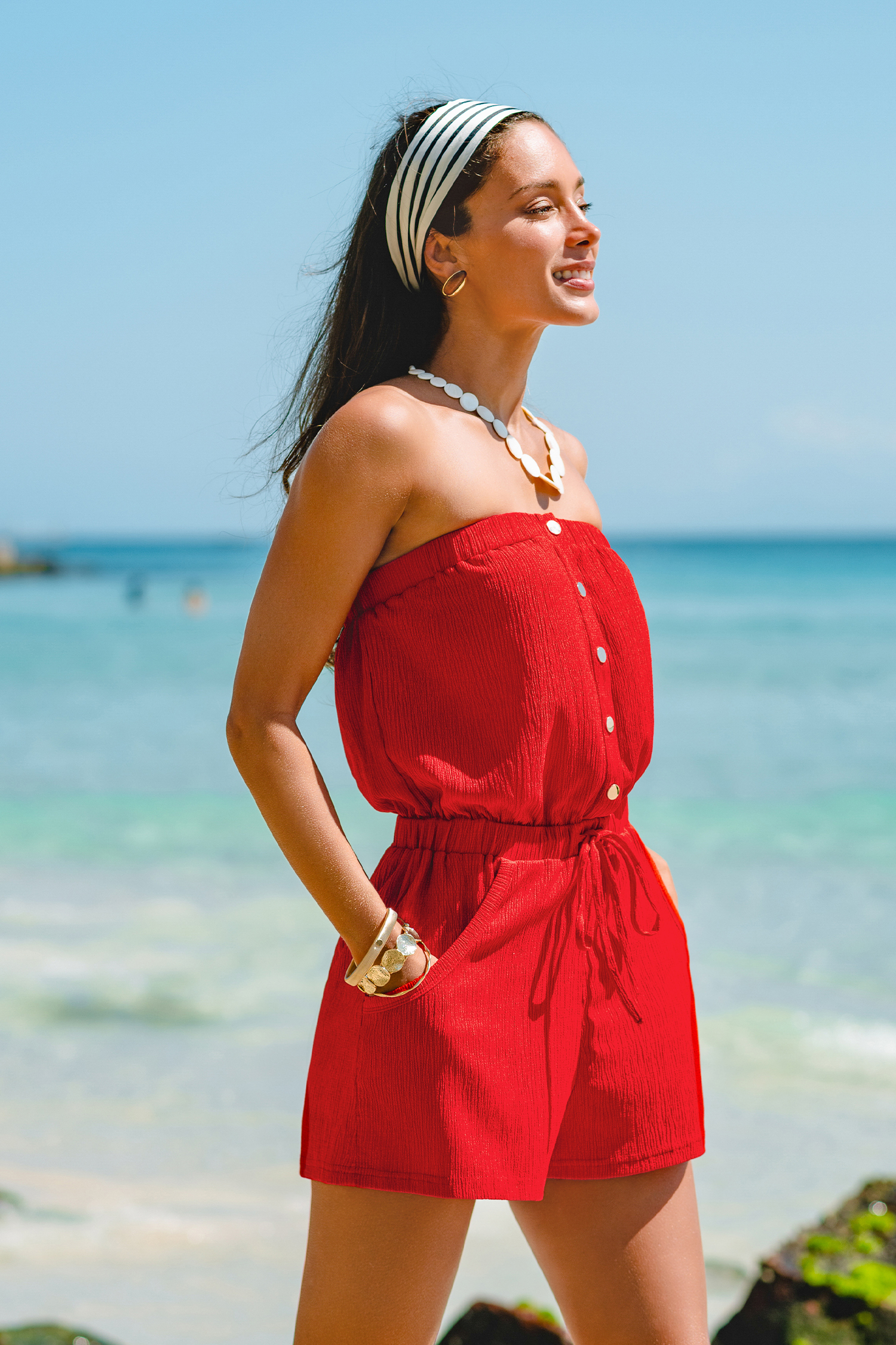 Too Hot Red Romper