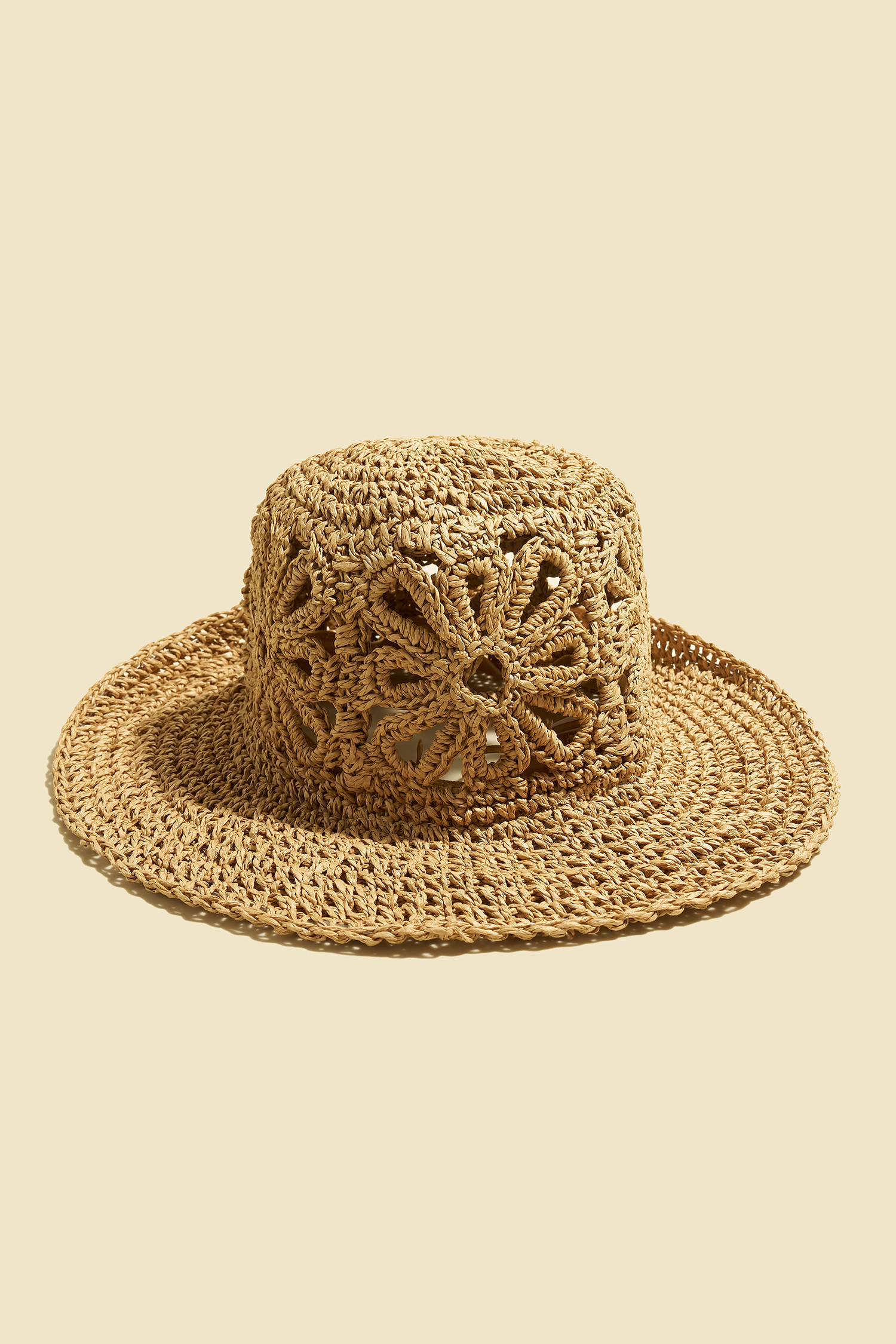 Khaki Sonnenhut mit breiter Krempe