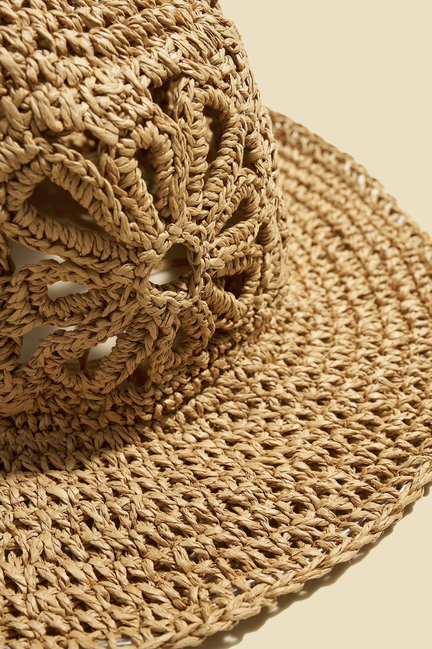 Khaki Sonnenhut mit breiter Krempe