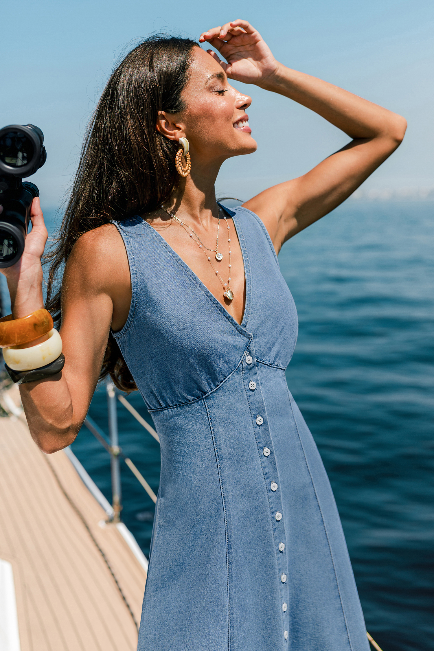 Message Received Denim Mini Dress