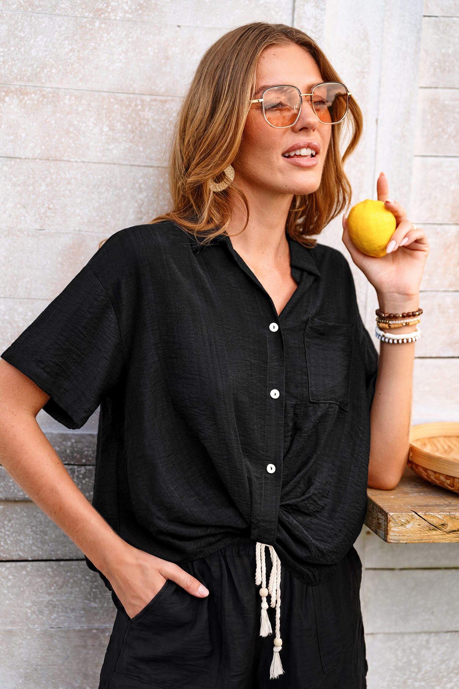At First Sight Black Shirt