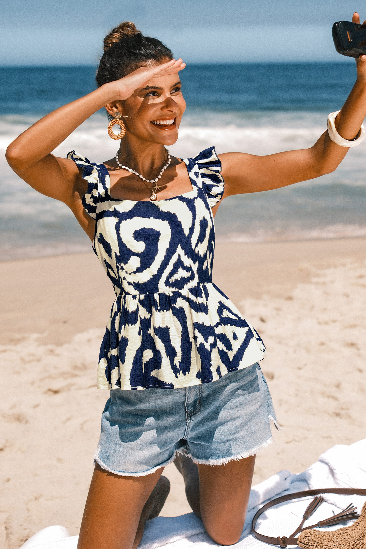 Postcard Crush Abstract Top