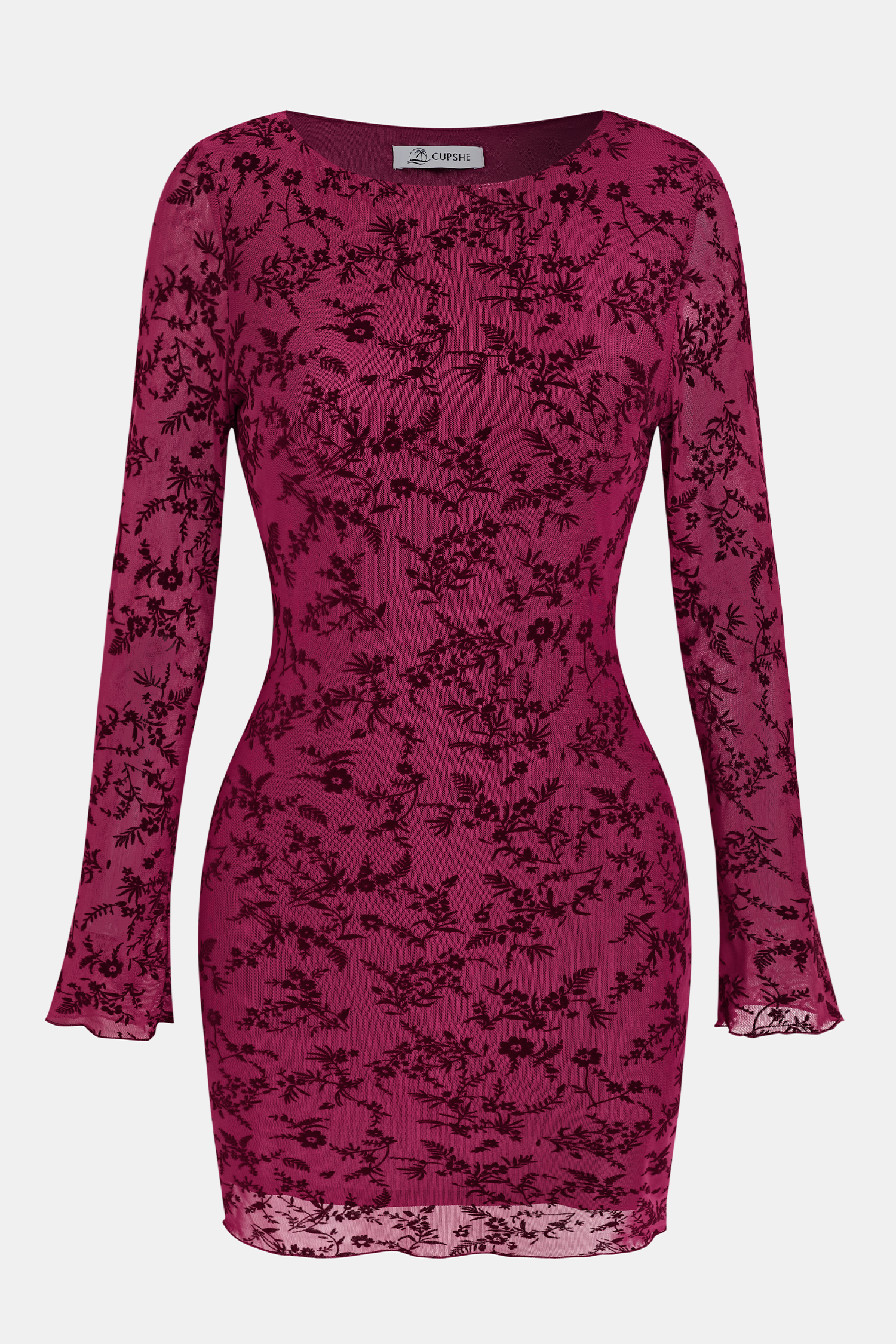 Robe courte manches longues