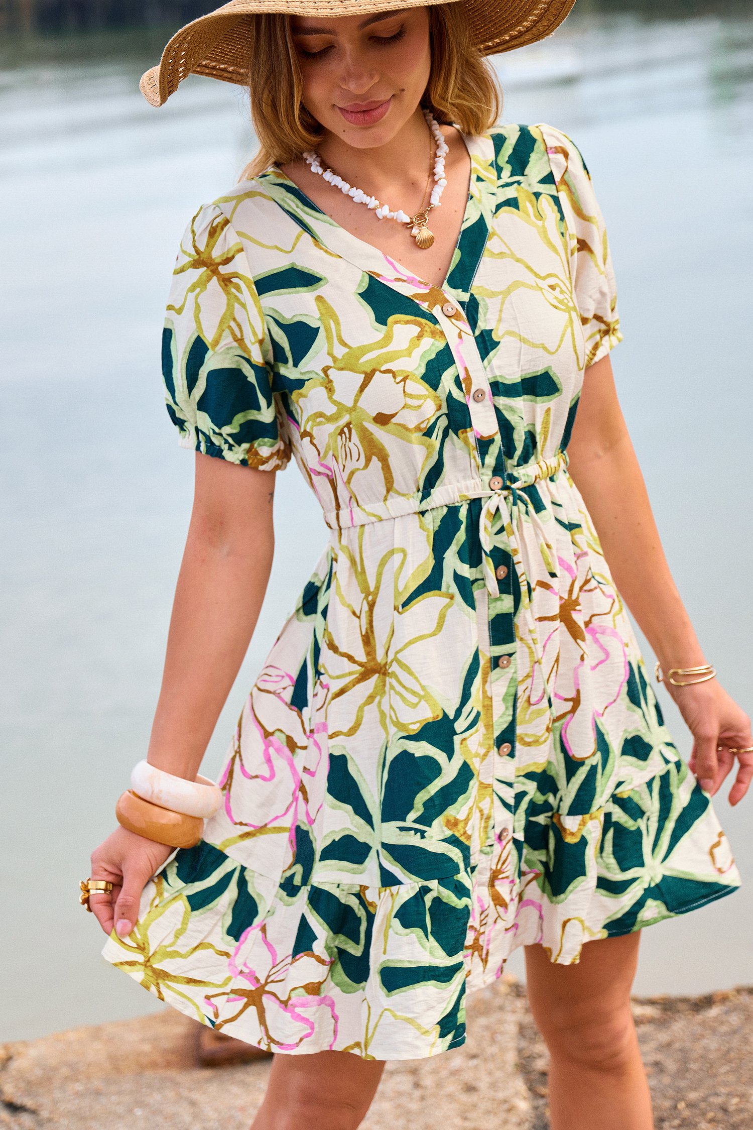 Getaway Agenda Floral Mini Dress
