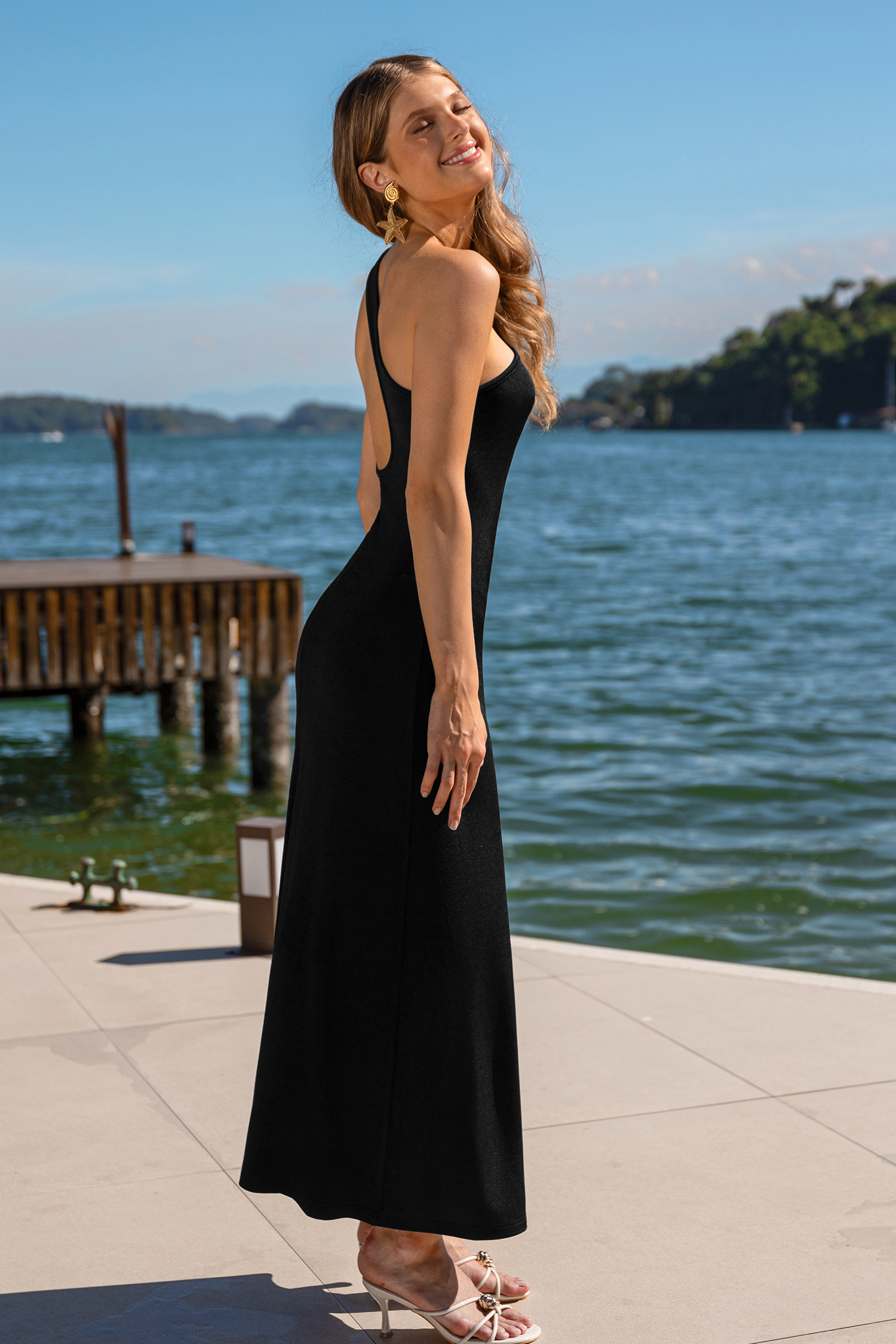 On the Dance Floor Black Maxi Dress