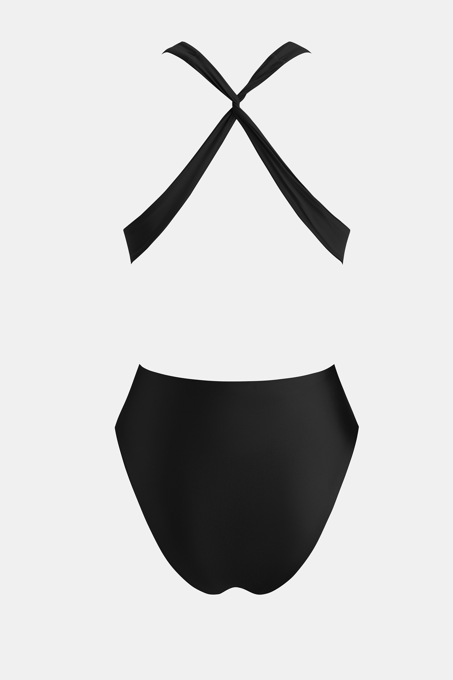 Monokini noué sur le devant bretelles croisées au dos