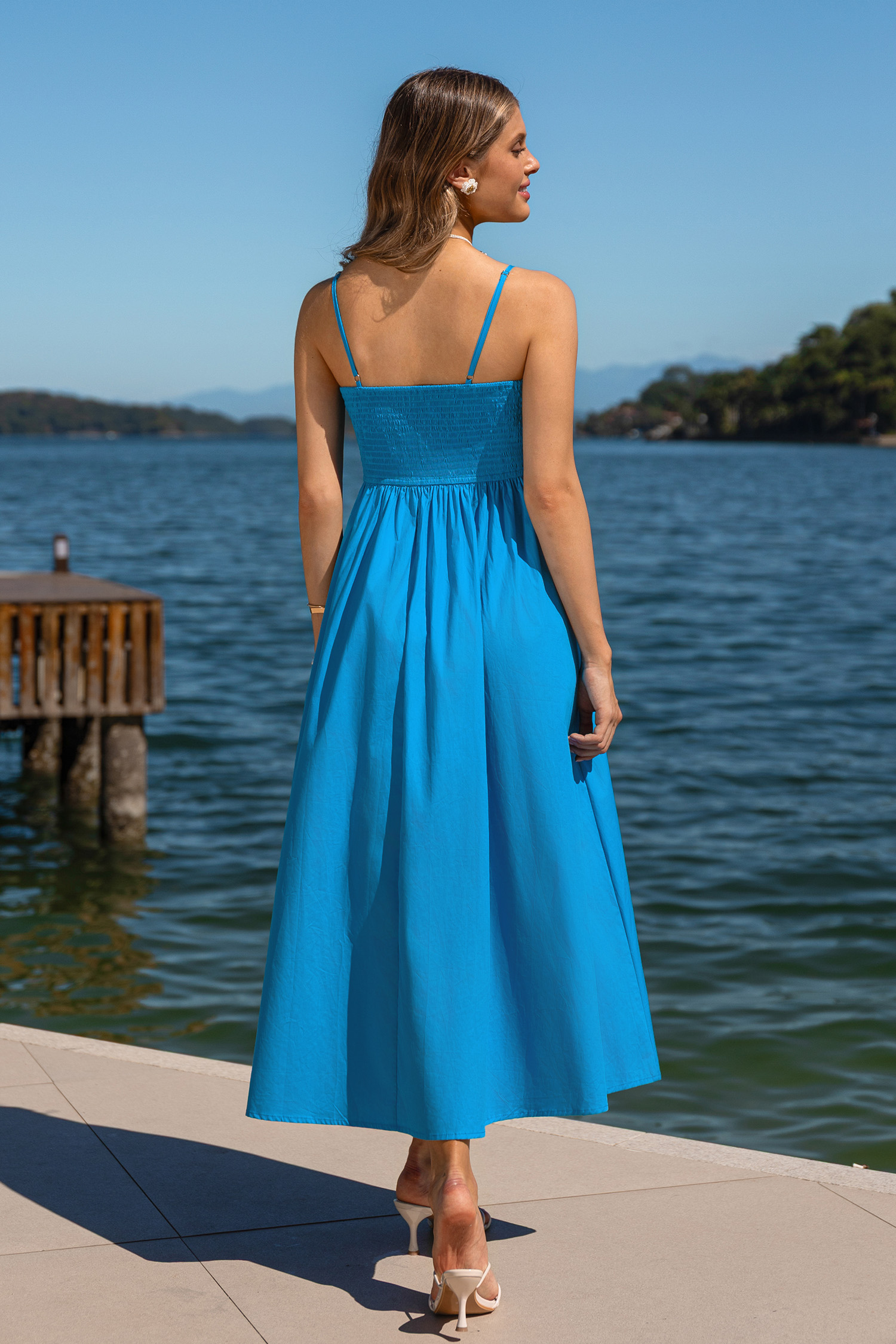 Vestido largo azul Promises