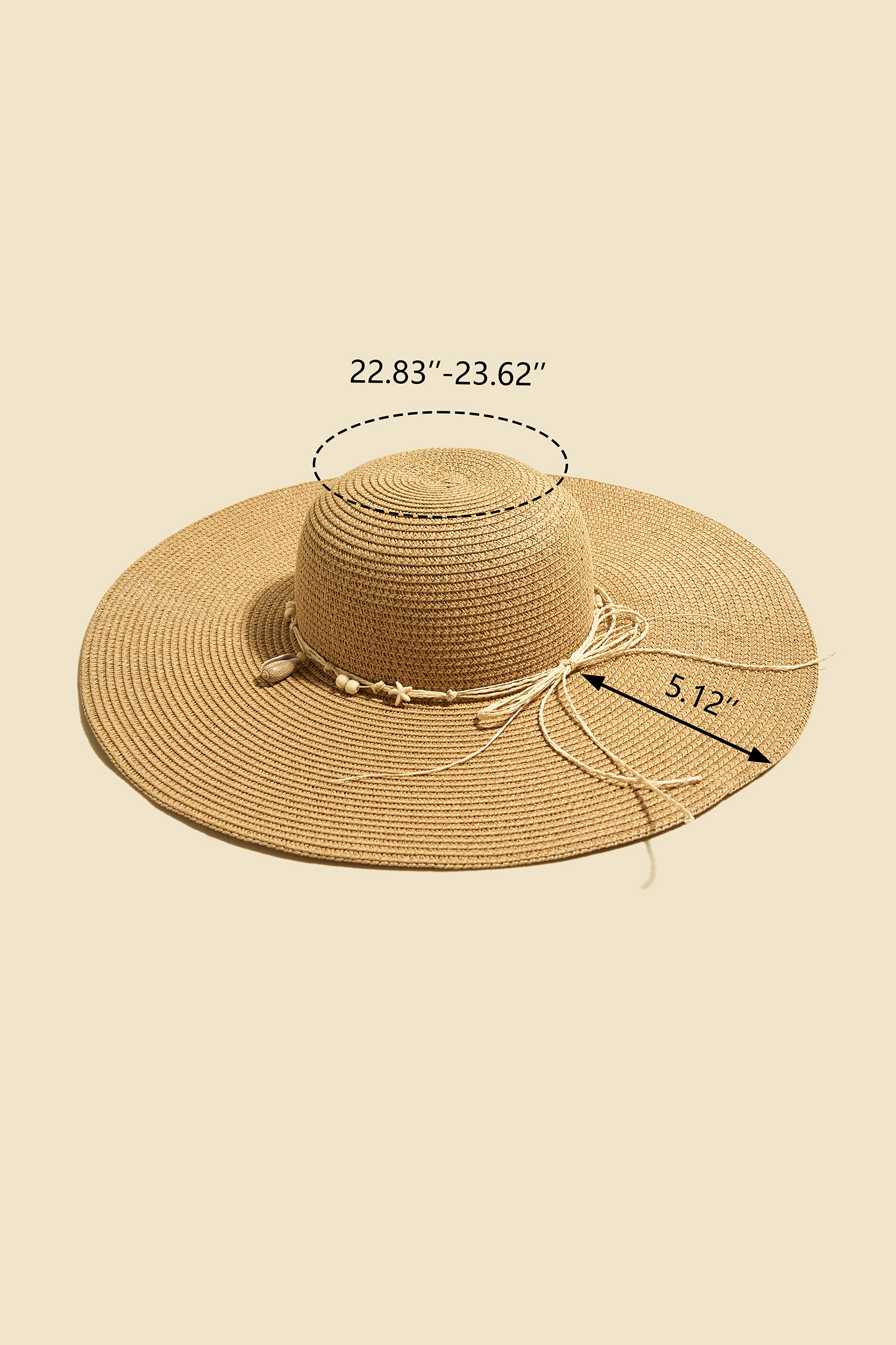 Seashell Chain Straw Hat