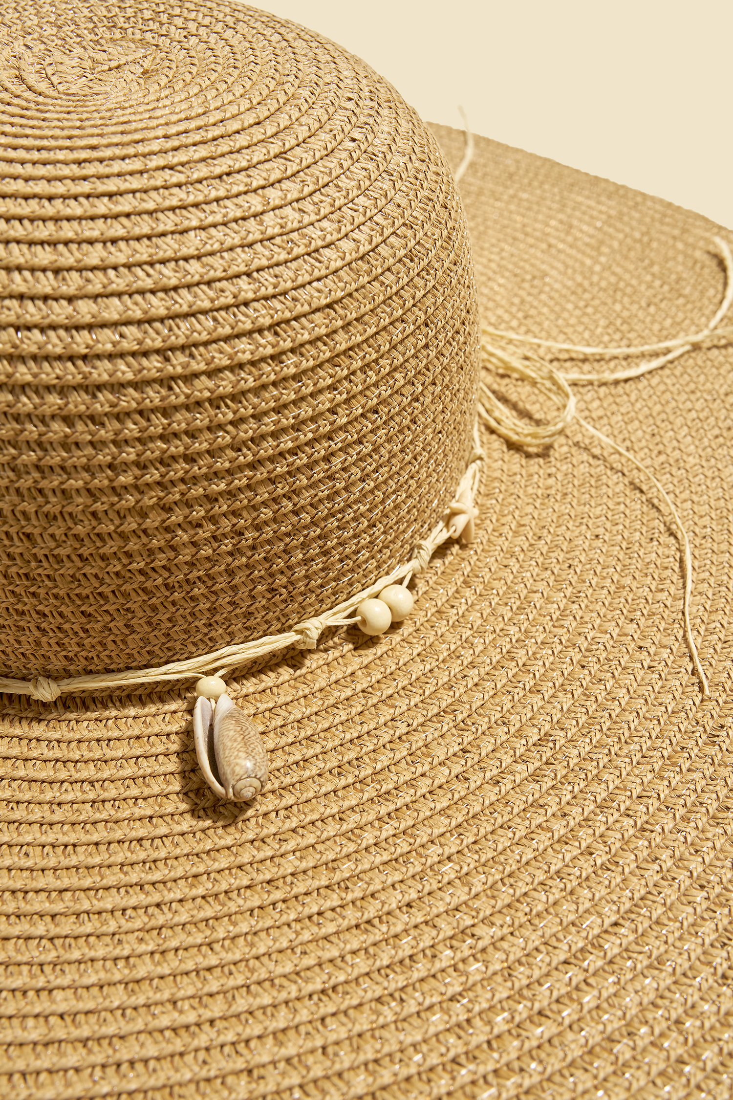 Seashell Chain Straw Hat