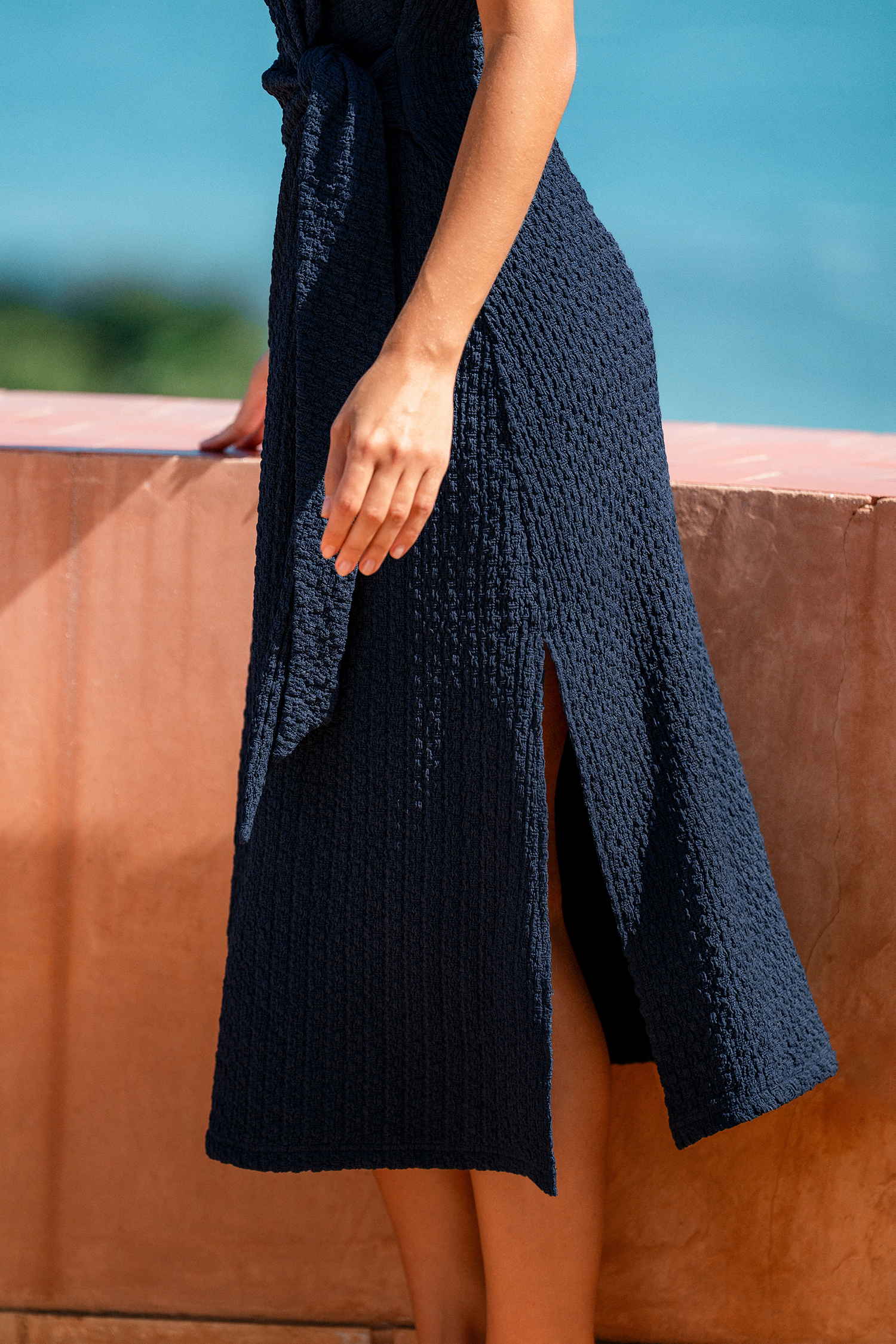 On the Surface Blue Midi Dress