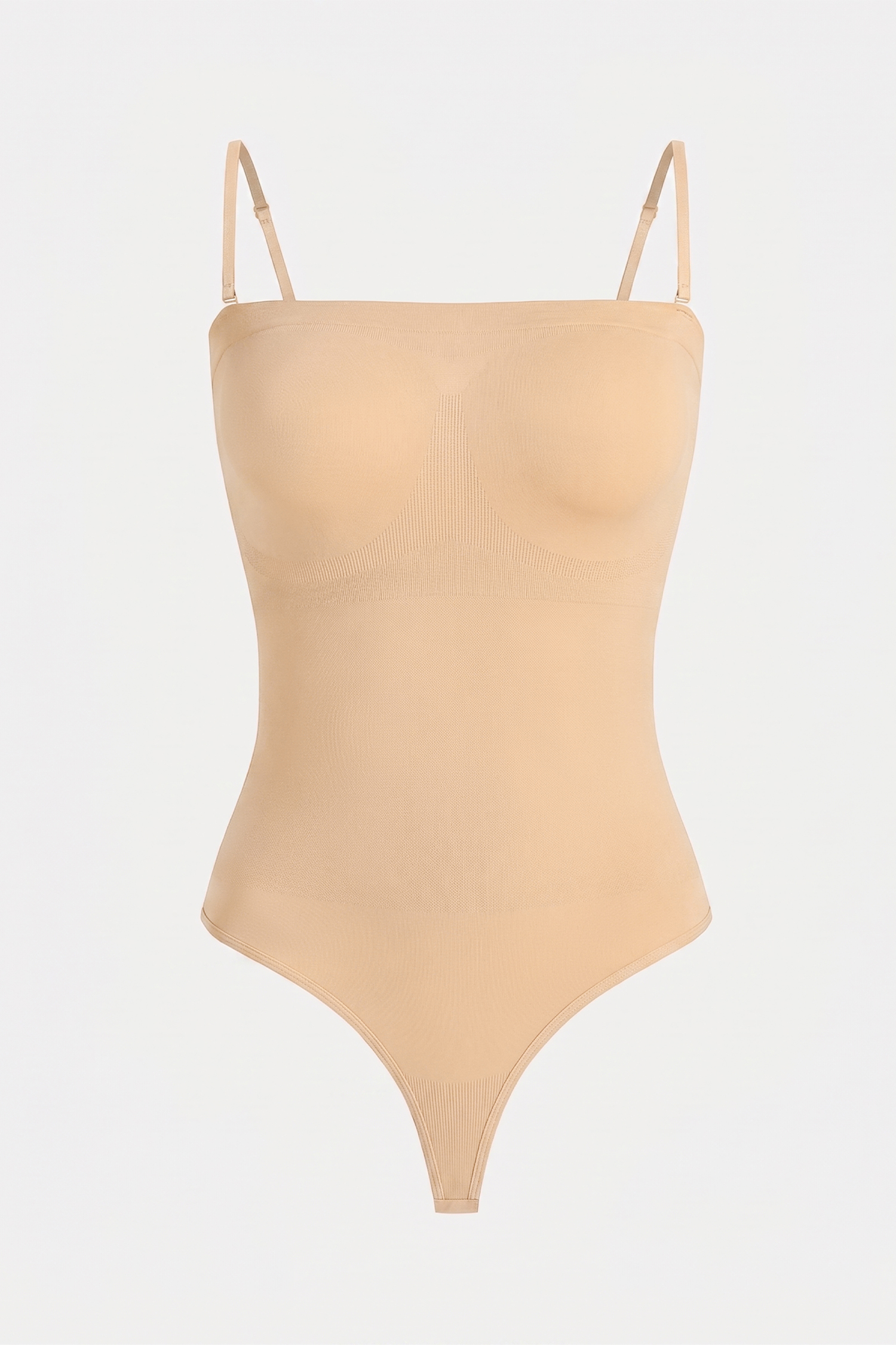 Khaki Shapewear-Body mit verstellbaren Trägern