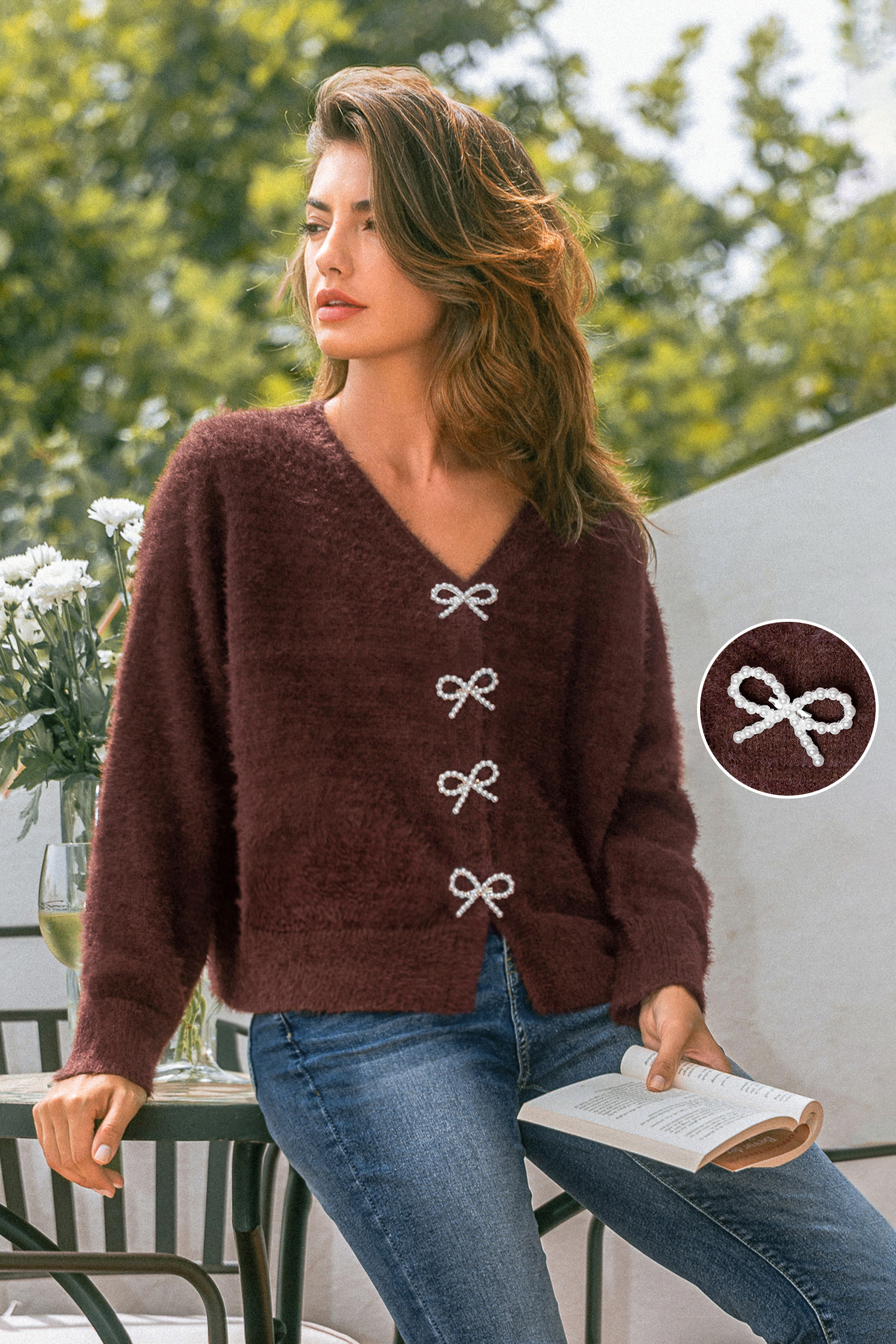 Autumn Glow Brown Cardigan