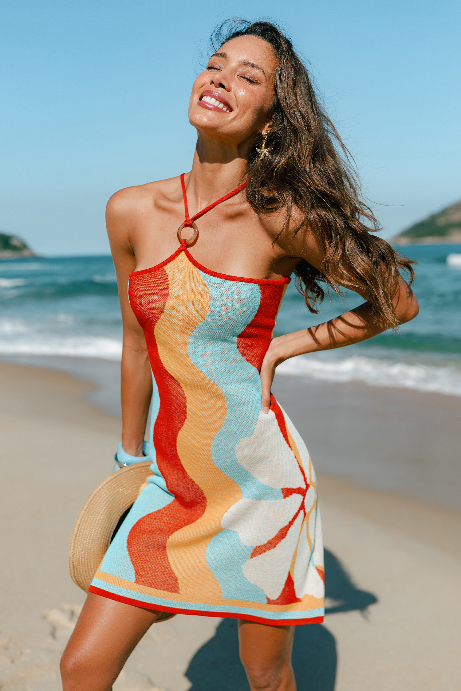 Coastal Highway Abstract Mini Dress