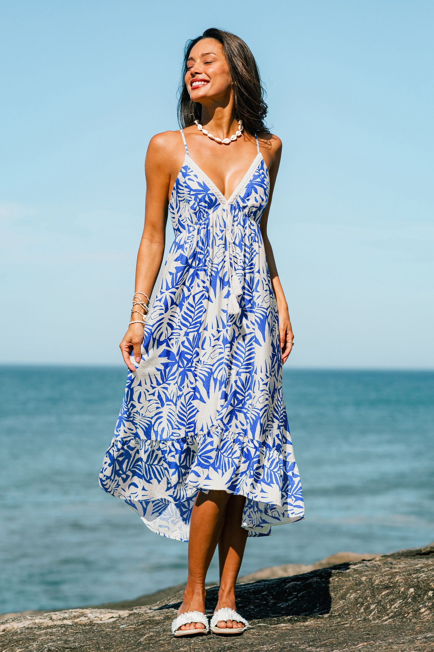 Baja Bound Tropische Midi Jurk