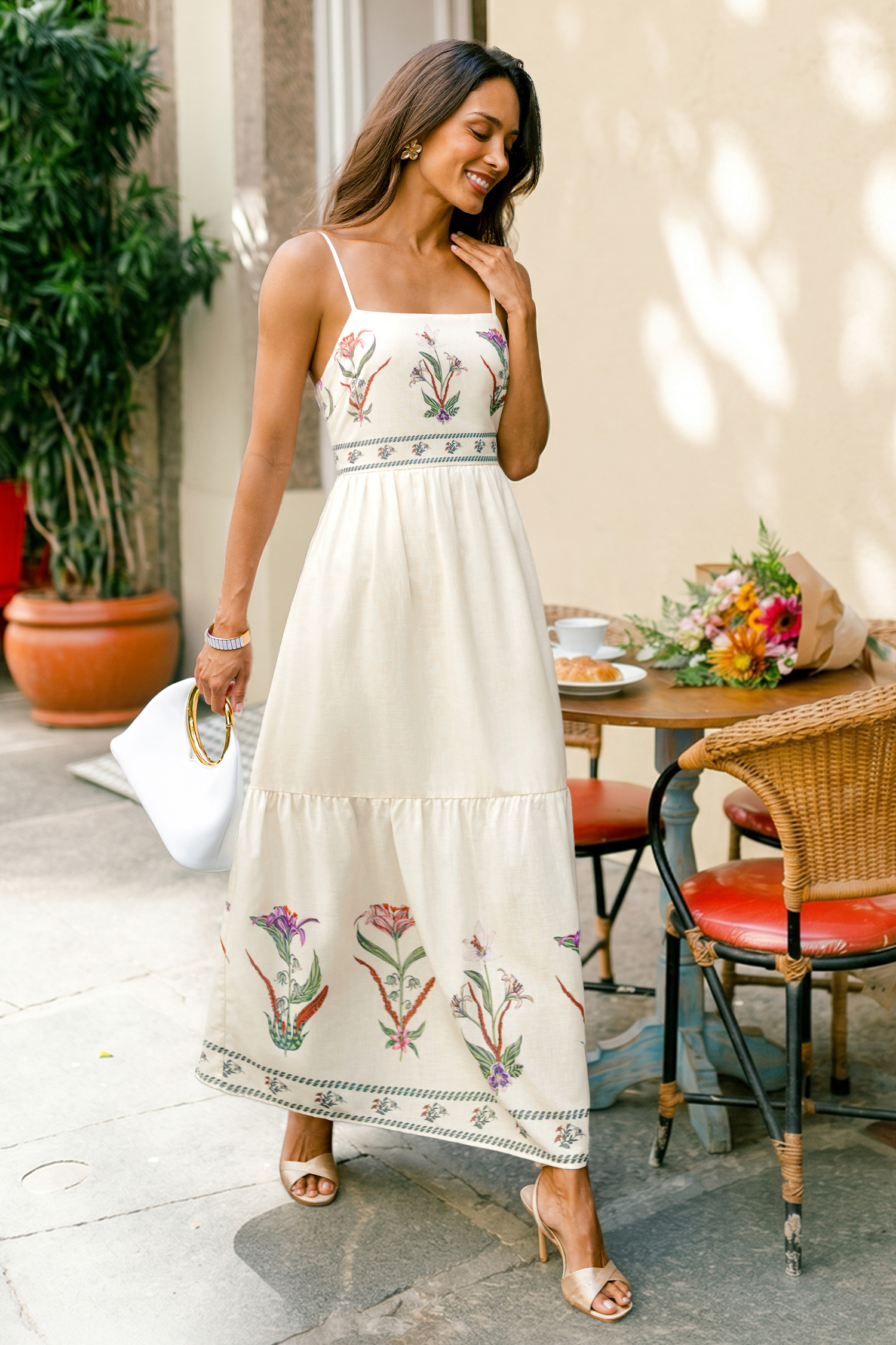 Maxi-jurk met bloemenprint