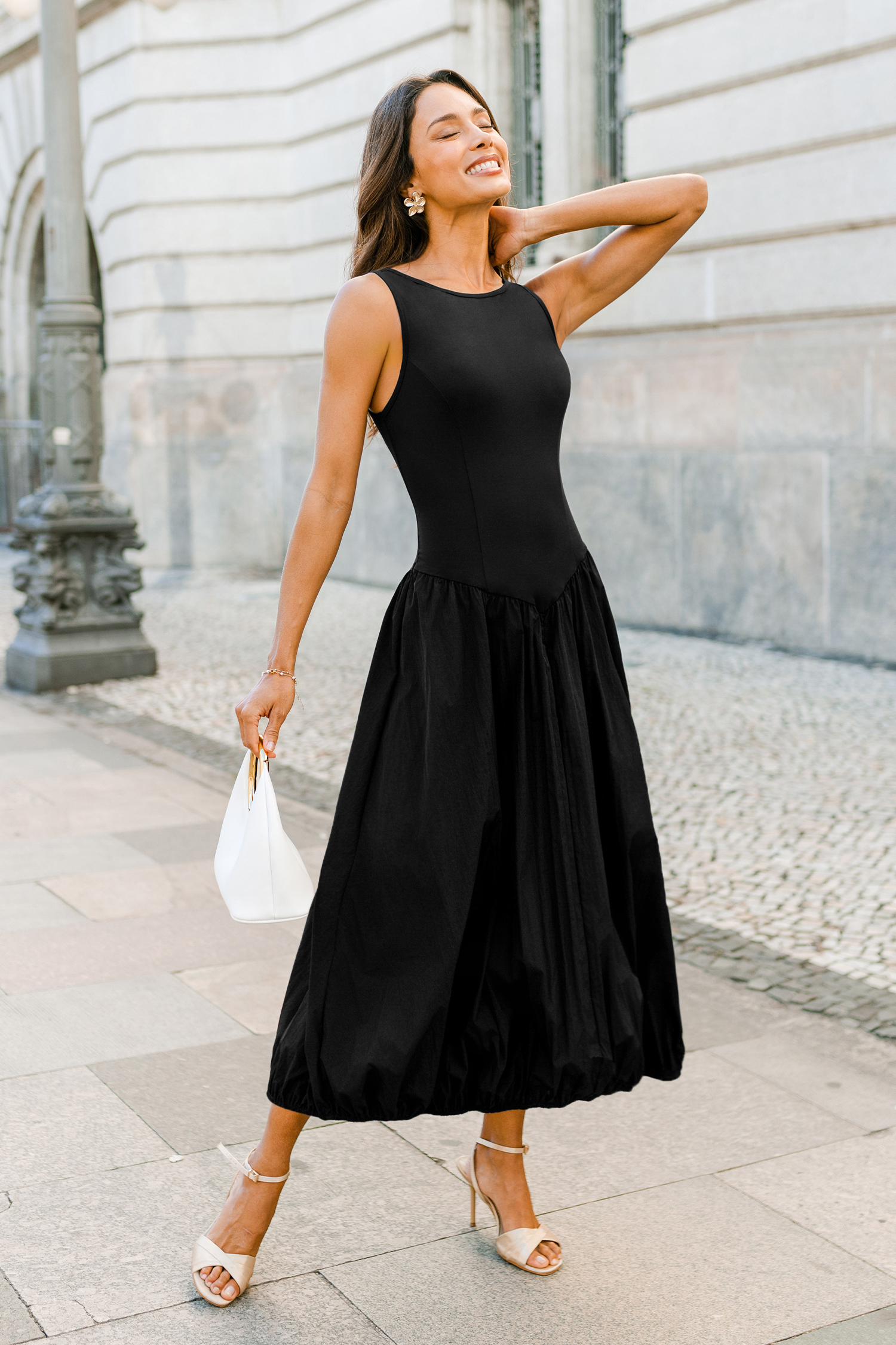 Vestido largo negro Holly