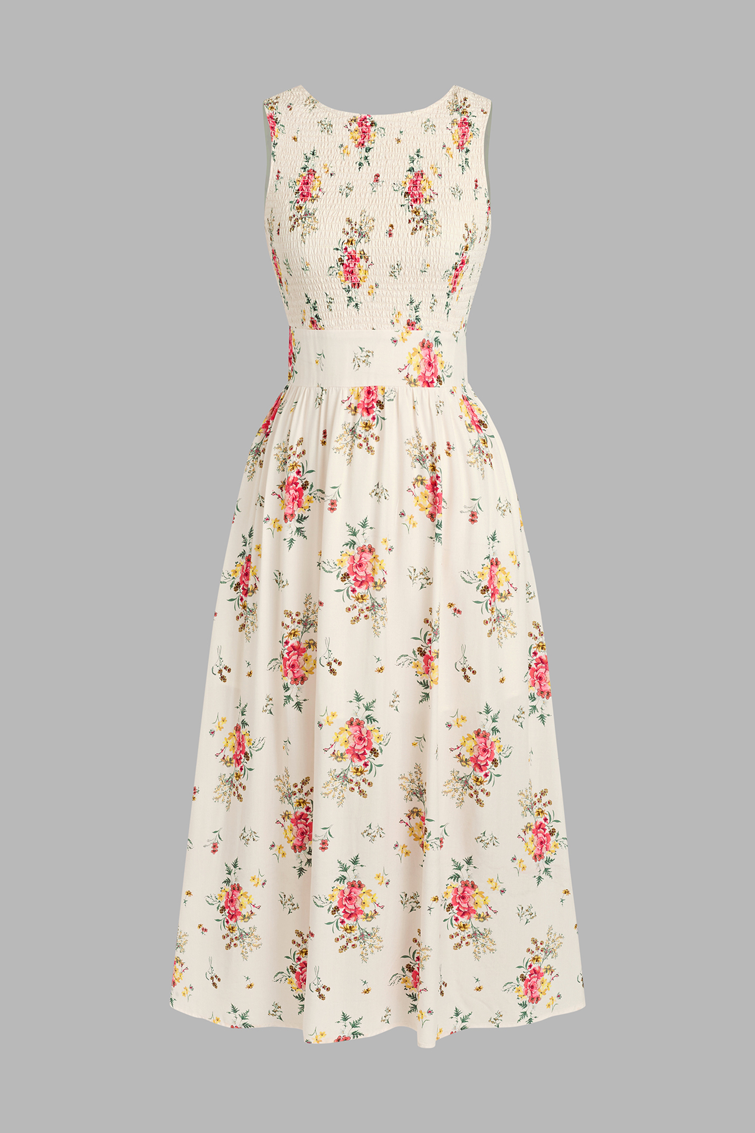 Vestido midi floral sin miedo