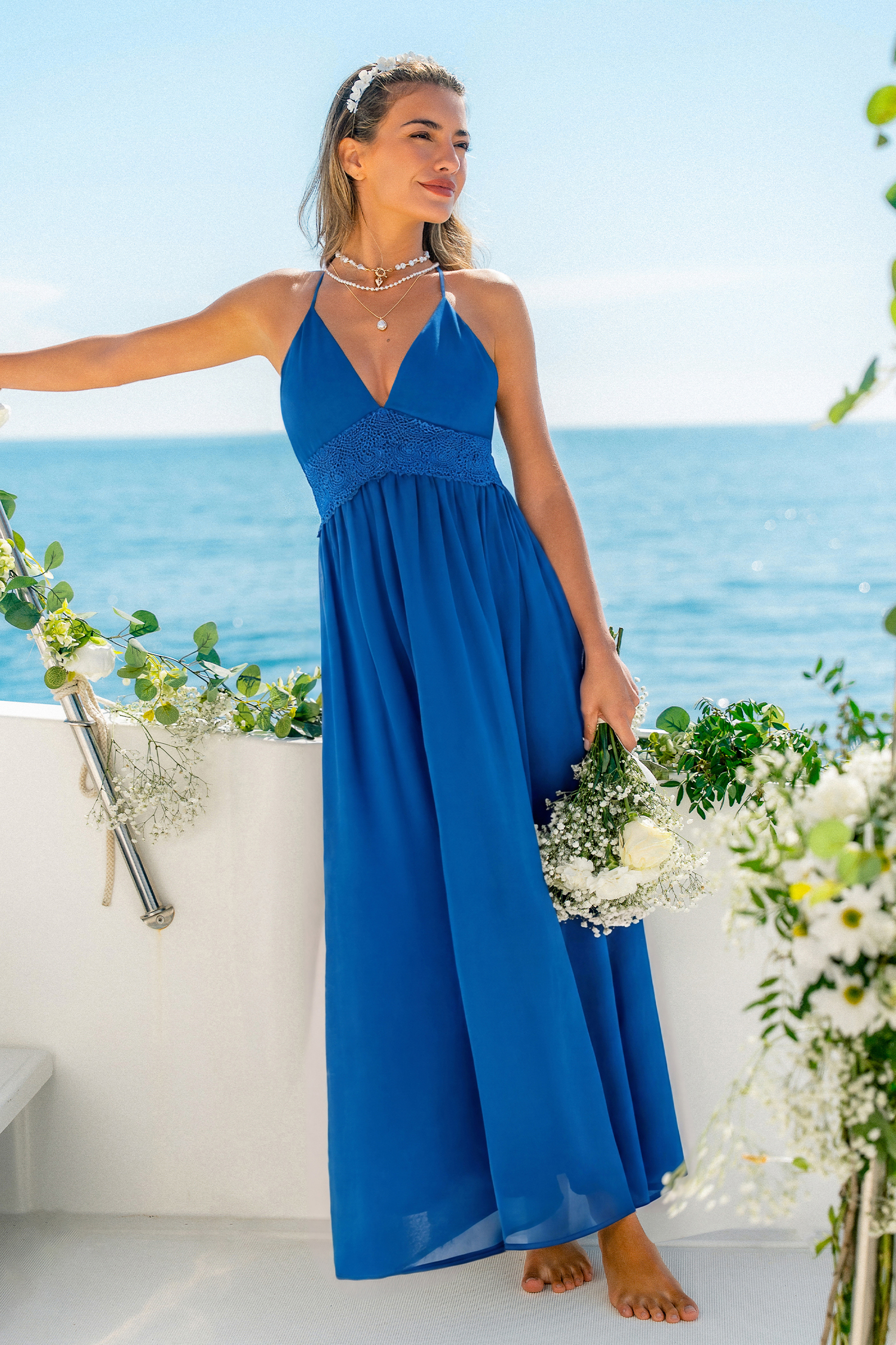 Go Big Blue Maxi Dress