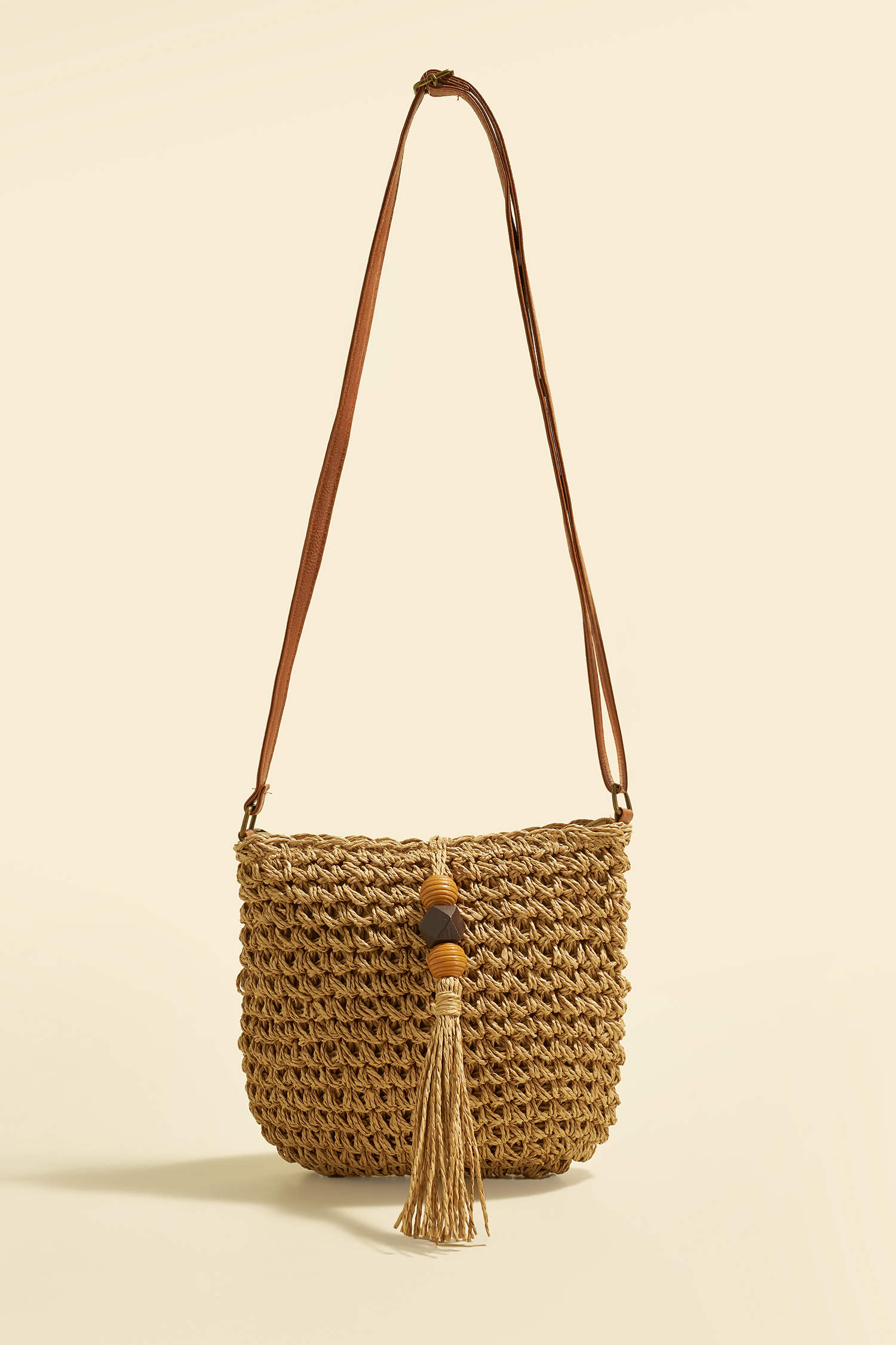 Weekend Tide Straw Crossbody Bag