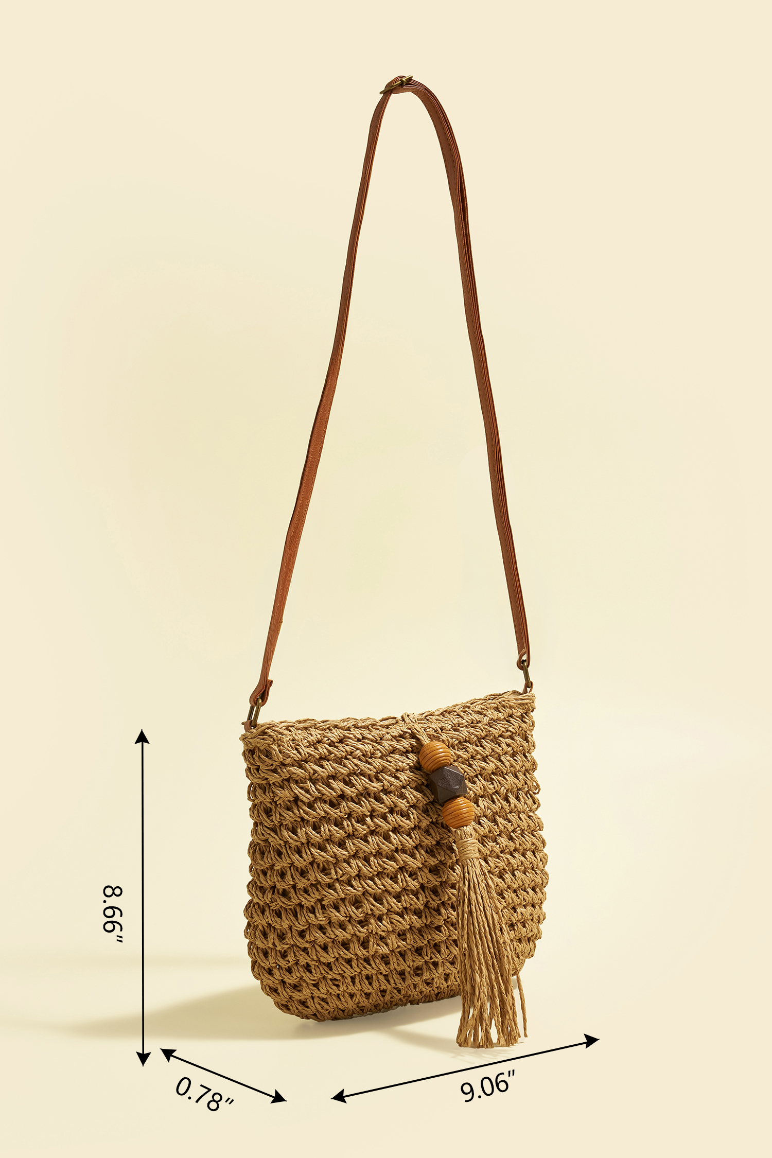 Weekend Tide Straw Crossbody Bag