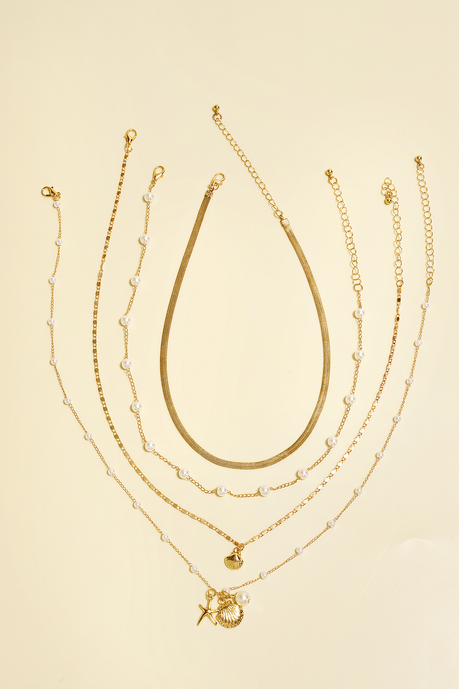 Coast Is Clear Gold-Tone Necklace Set