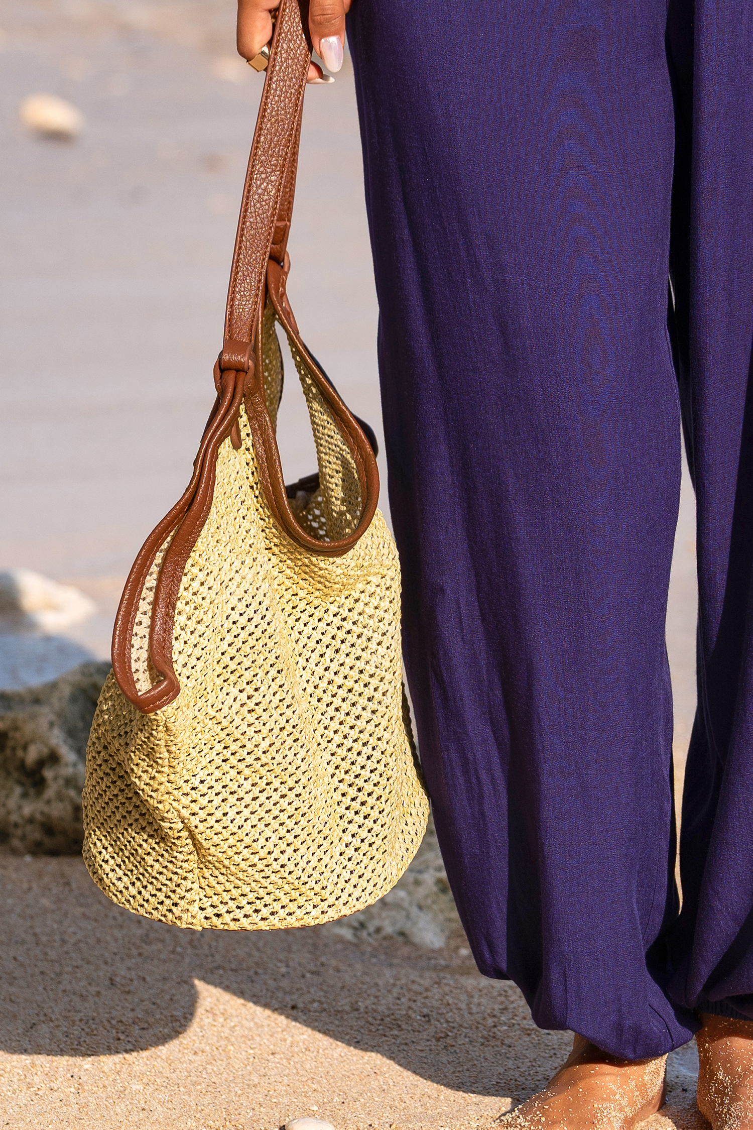 Coast Along Straw Bag