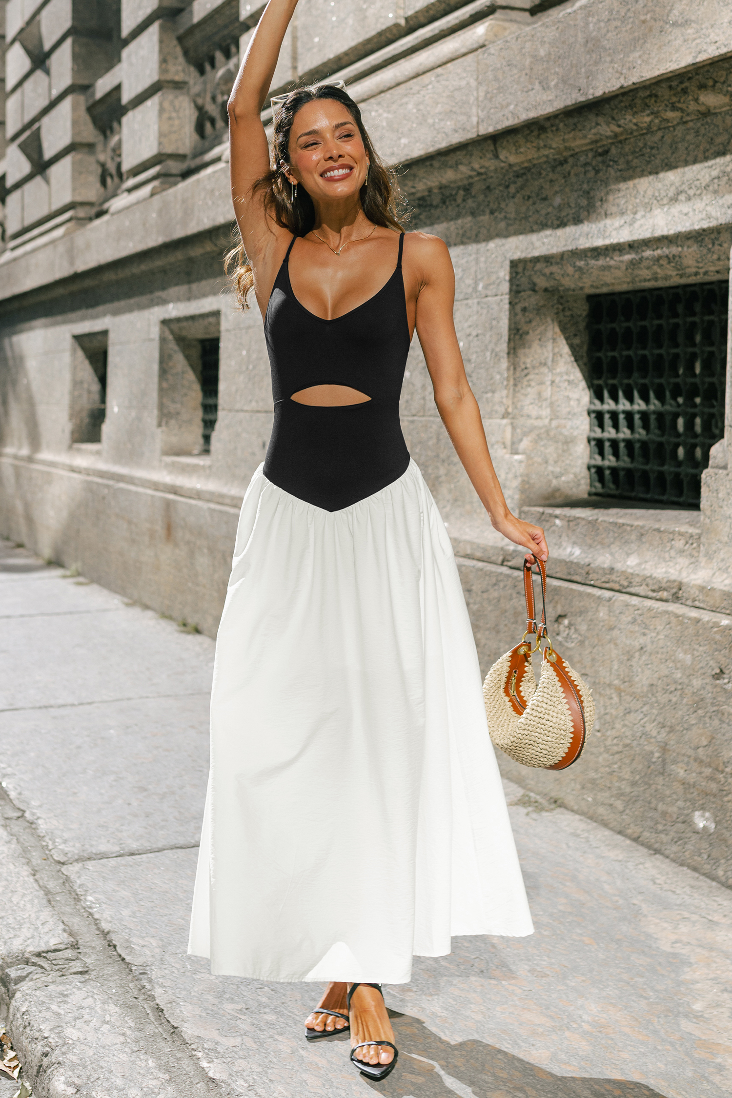 Full Circle Colorblock Maxi Dress