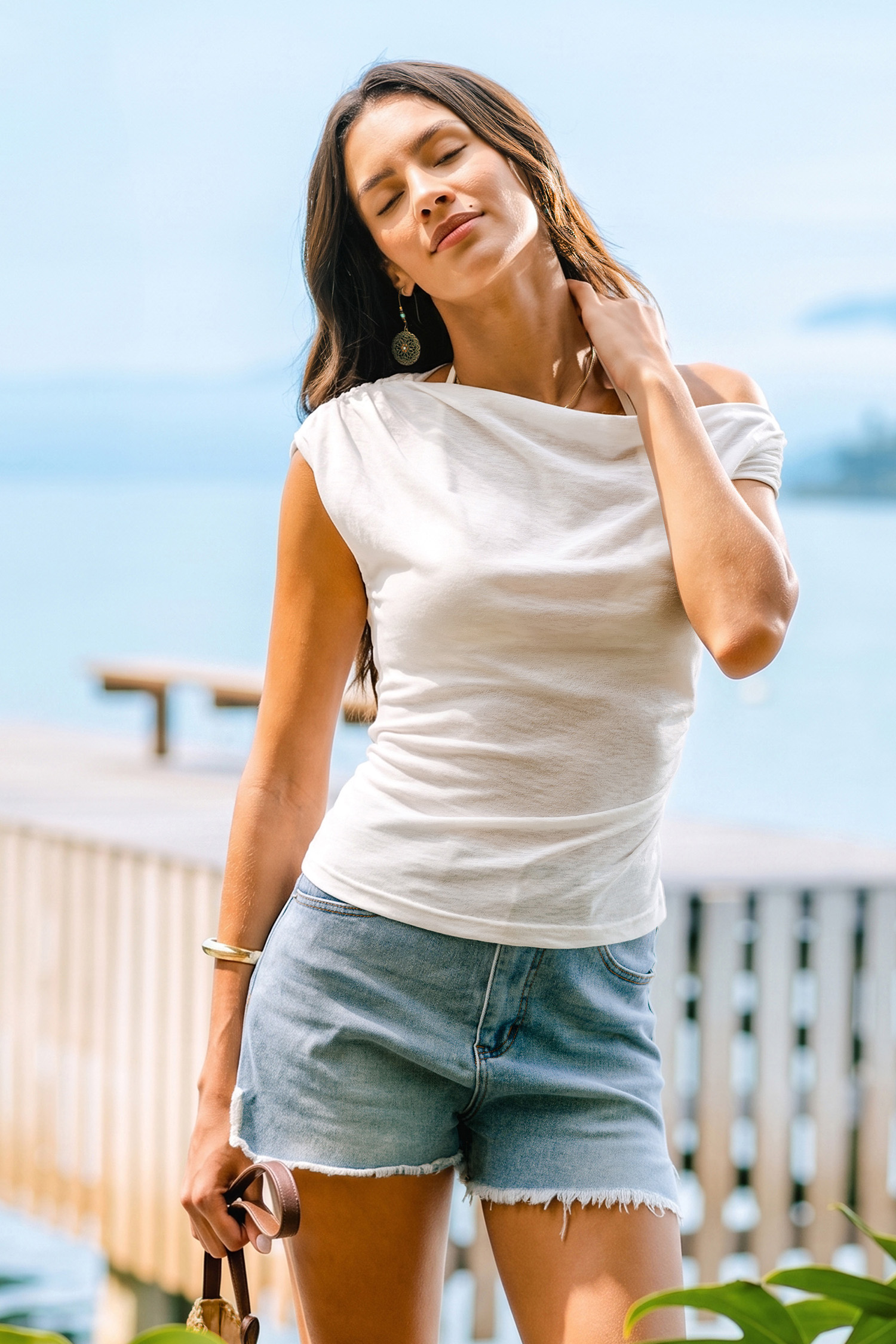 Super Chill White Cover-Up Top