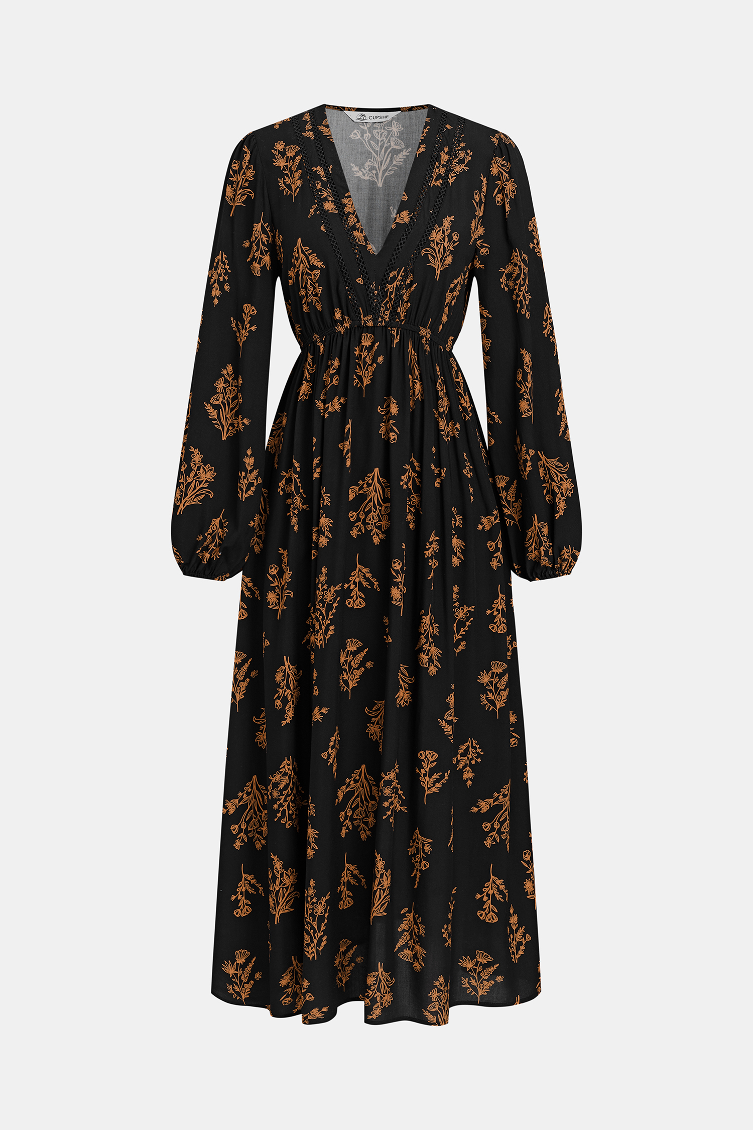 Petals at Dusk Floral Maxi Dress