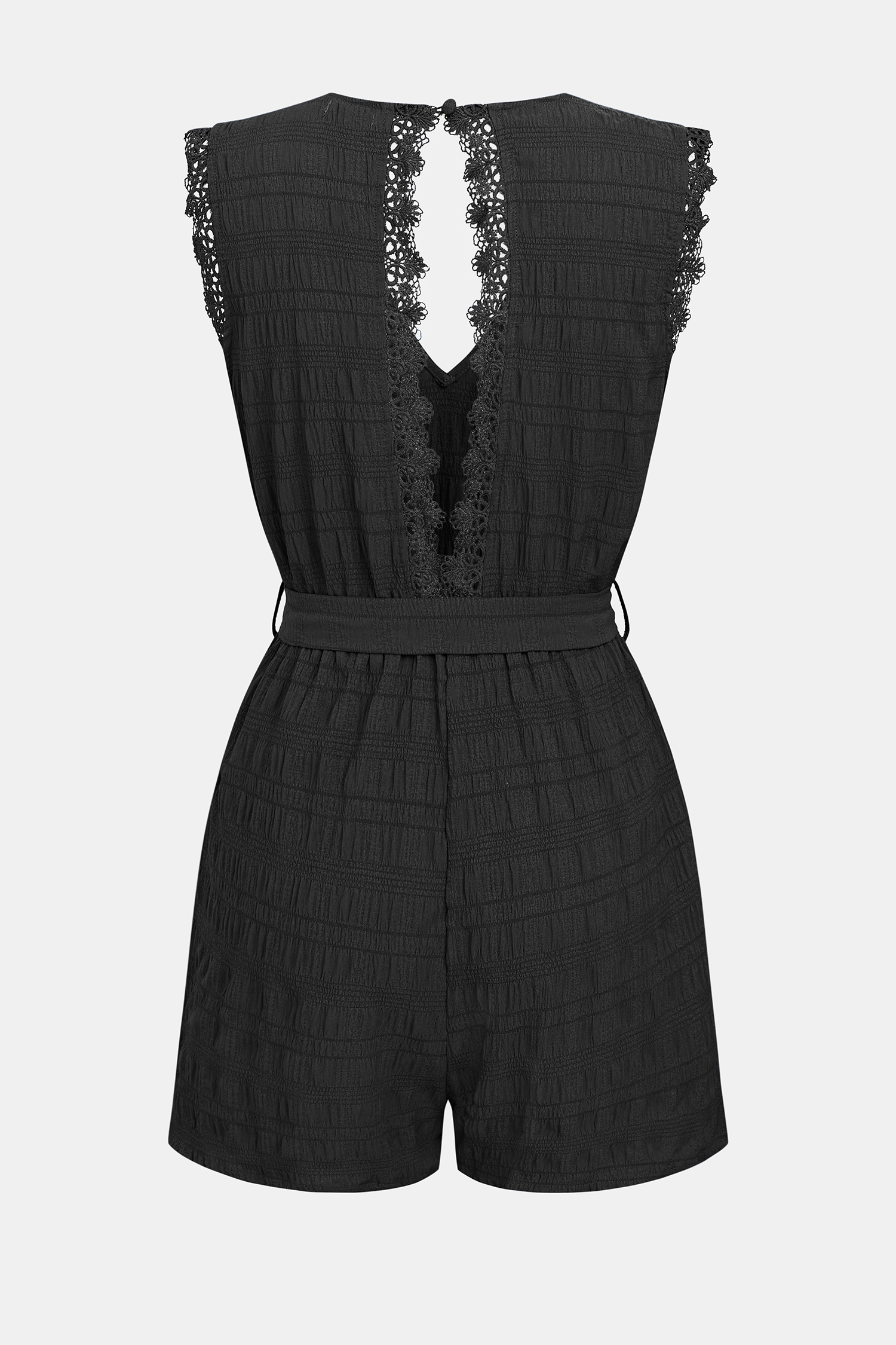 Combishort noir à jambe large