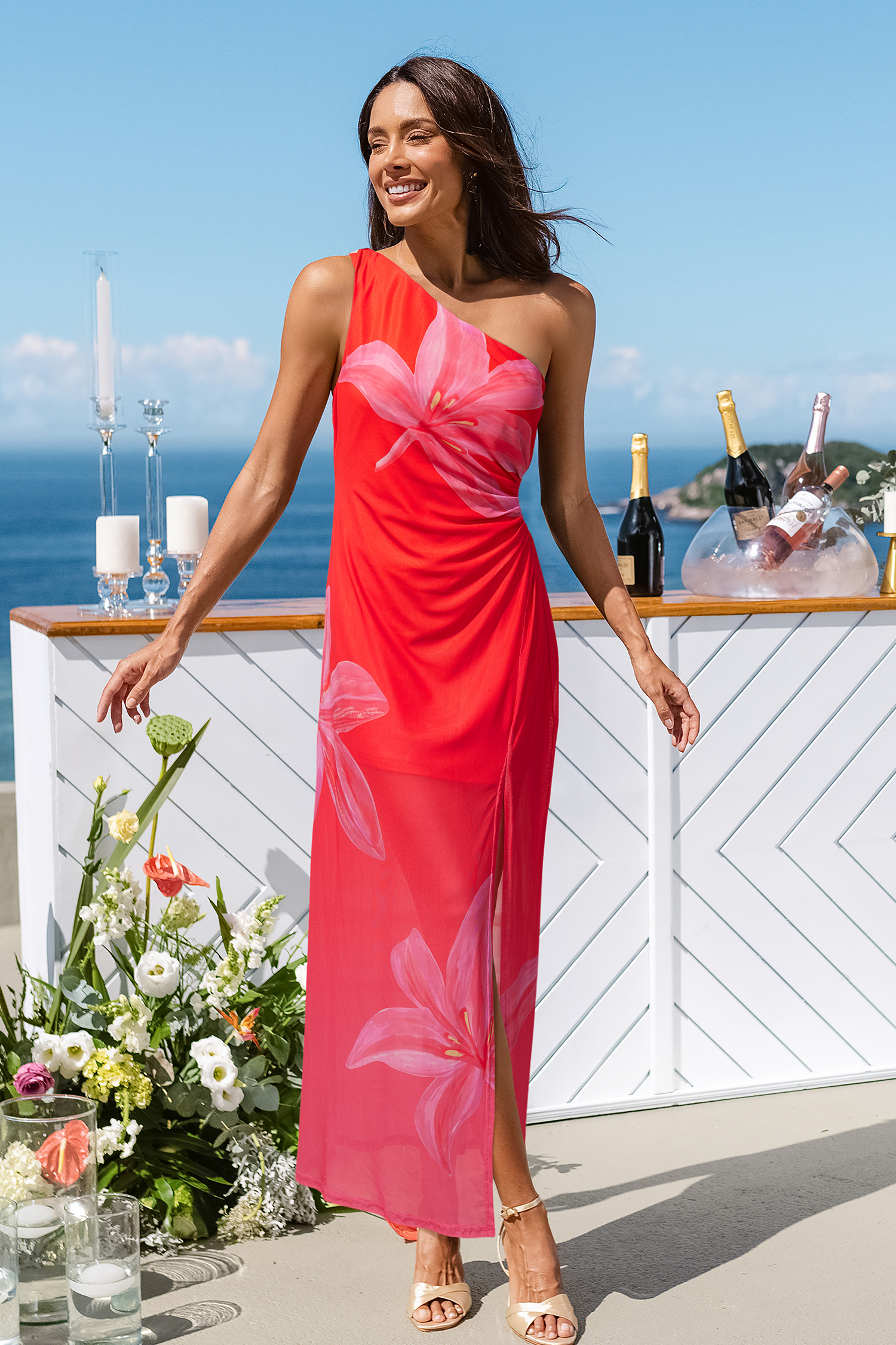 Somewhere Nice bloemen maxi jurk