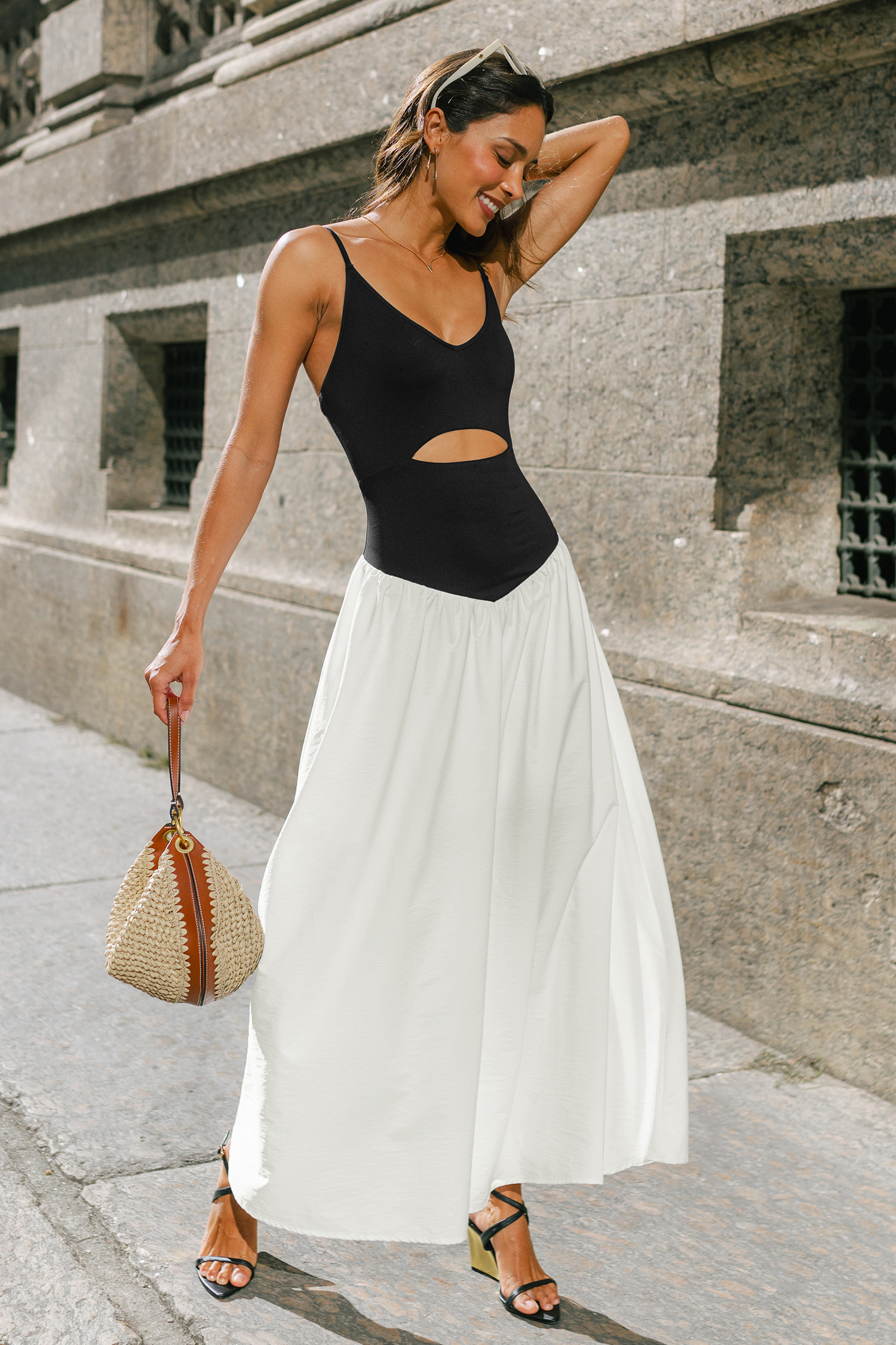 Full Circle Colorblock Maxi Dress