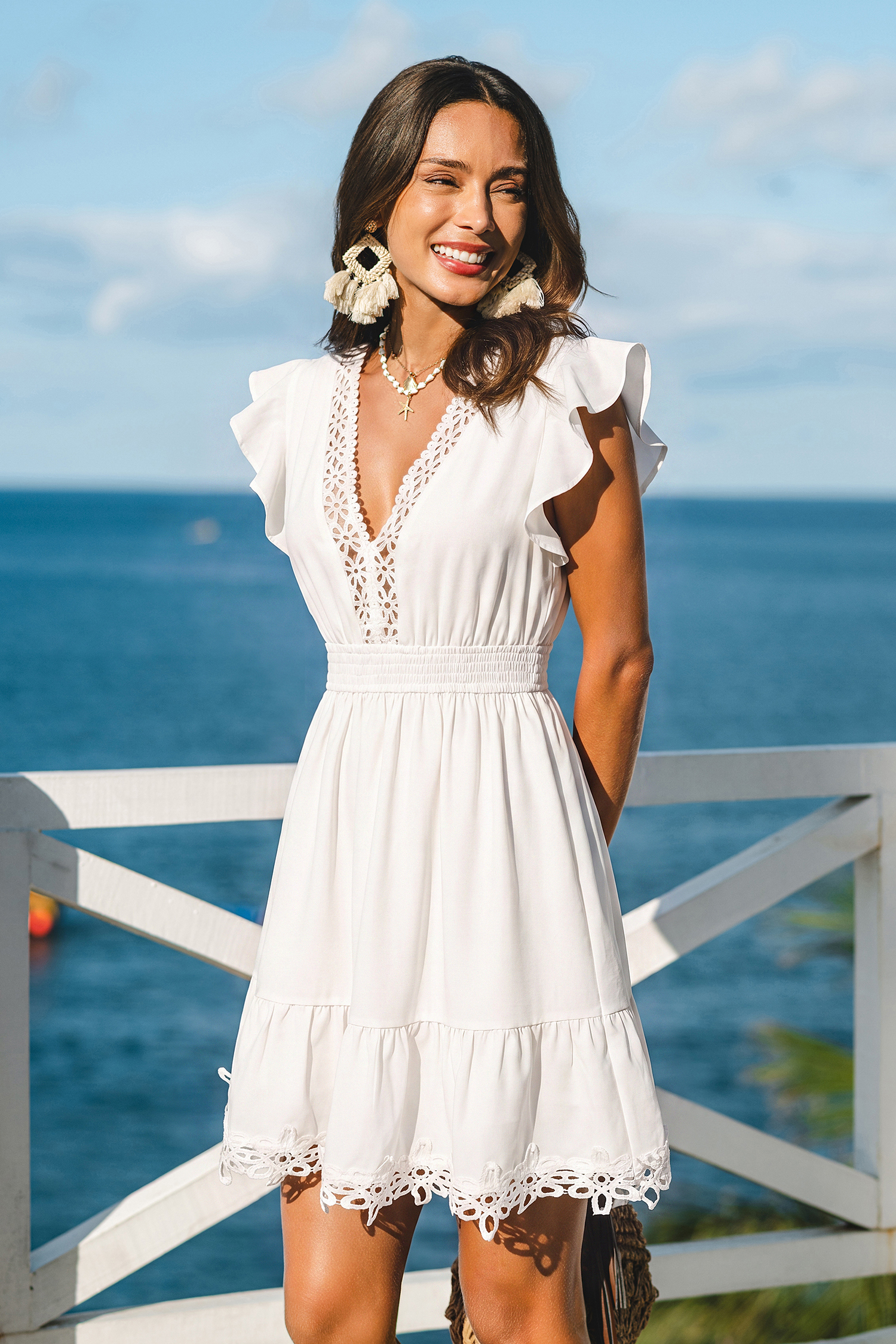 Minivestido blanco del Heatwave Club