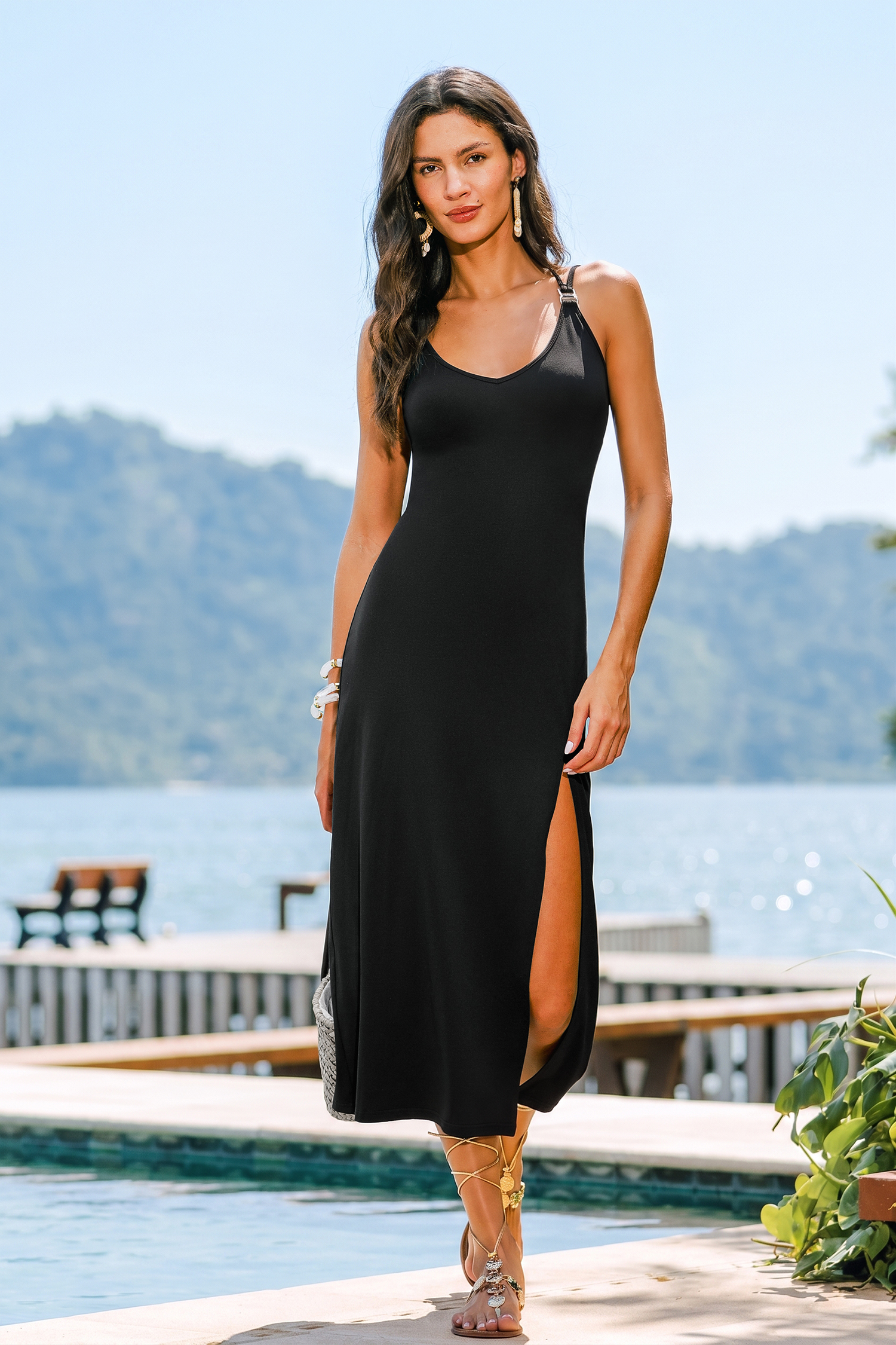 Pretty Perfect Black Midi Dress