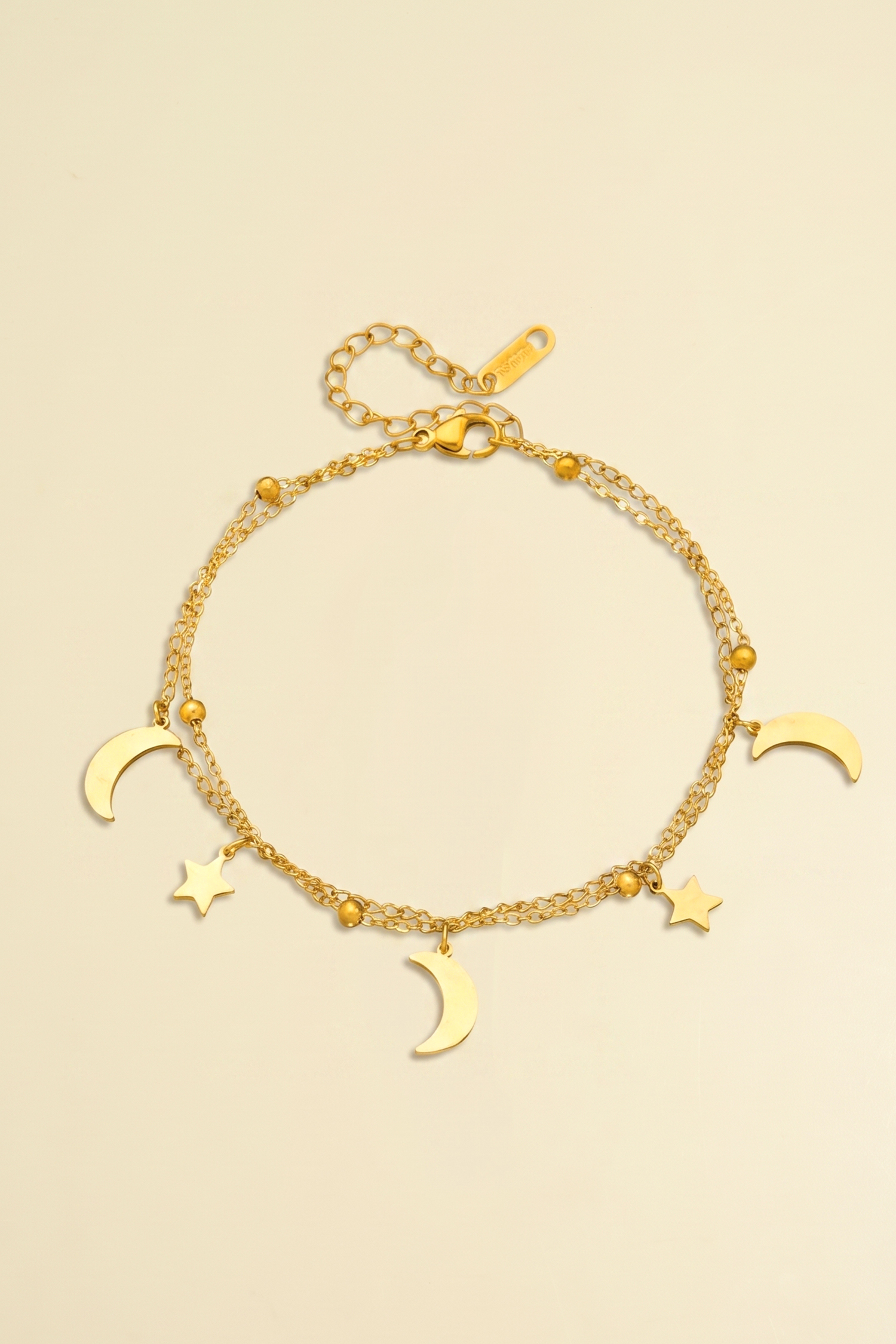 Moon & Stars Gold-Tone Anklet