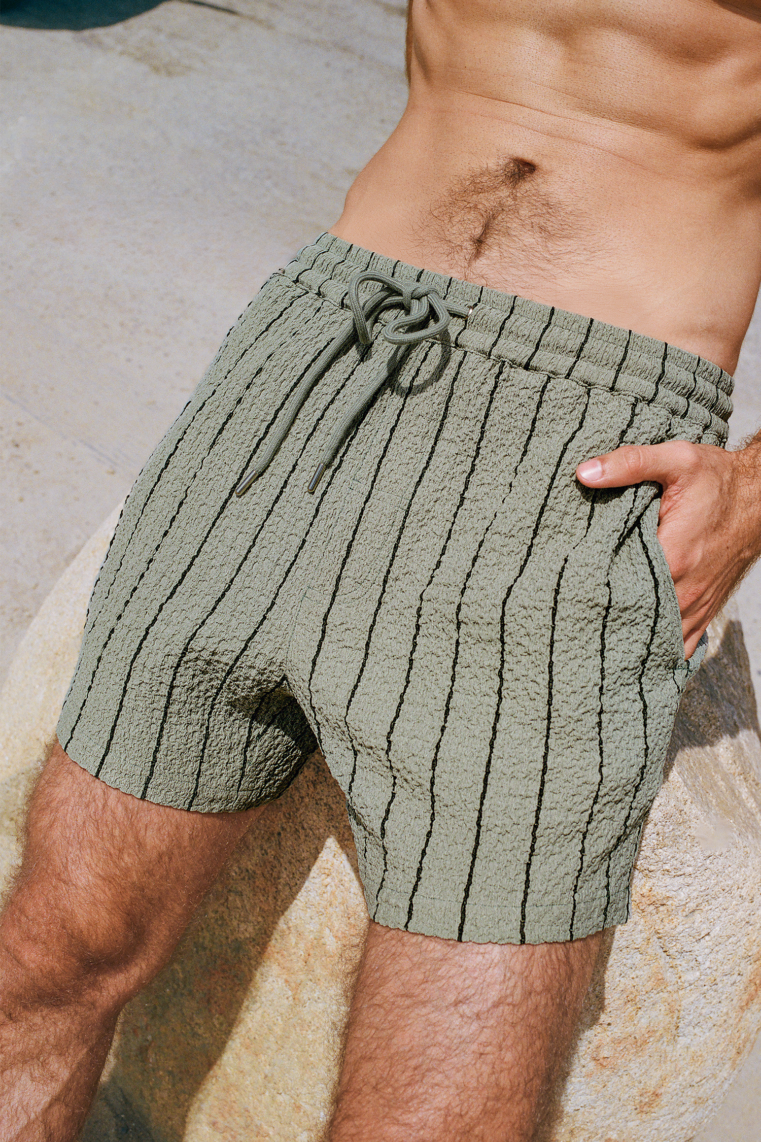 Pantaloncini da bagno a righe Boardwalk Bound
