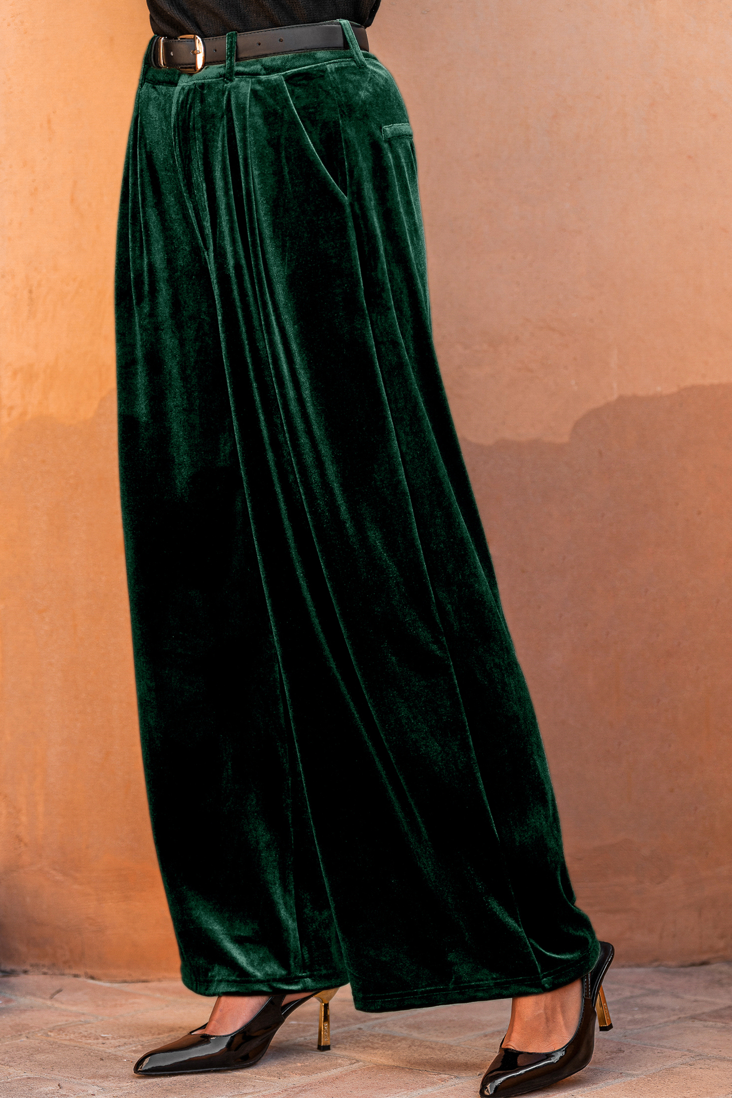 Velvet Heat Green Trousers