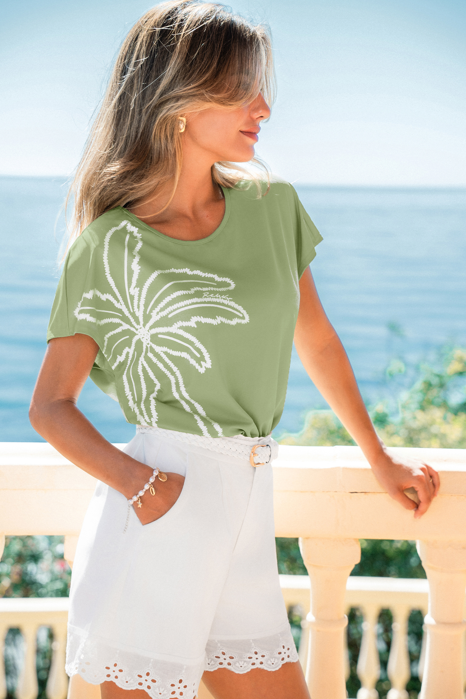 Maglietta con grafica Palm Path