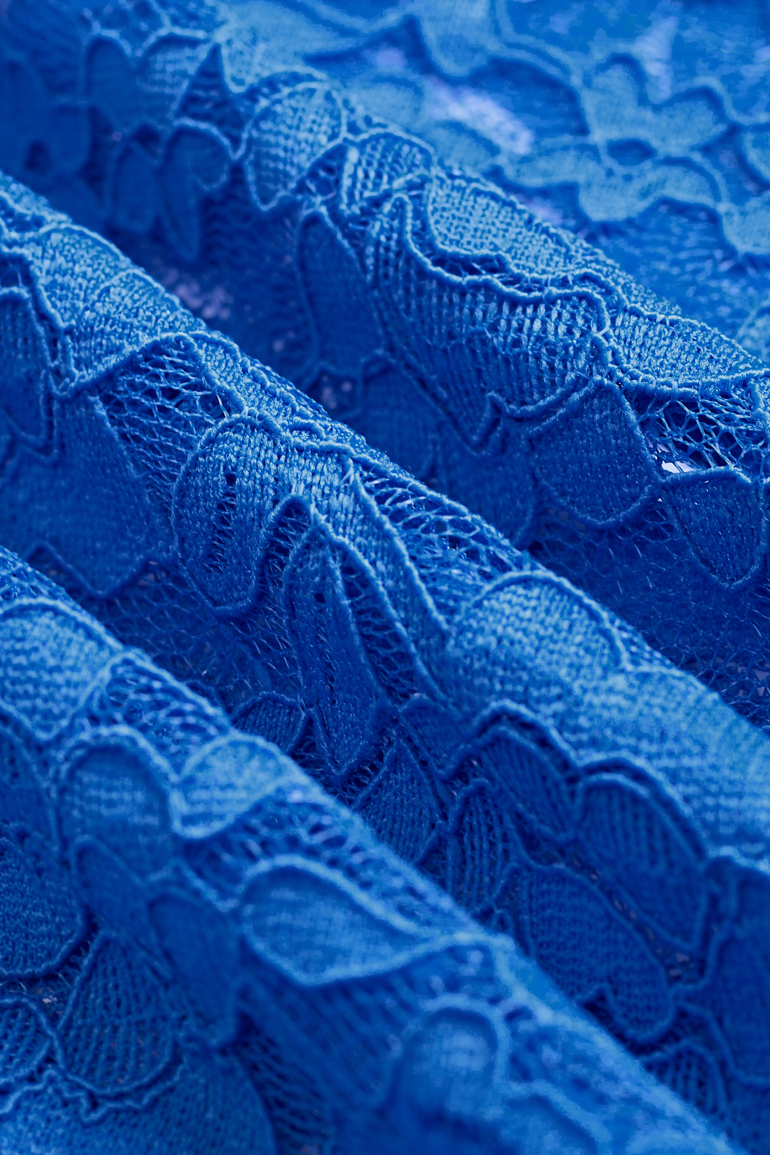 Robe cover up courte bleue à col rond