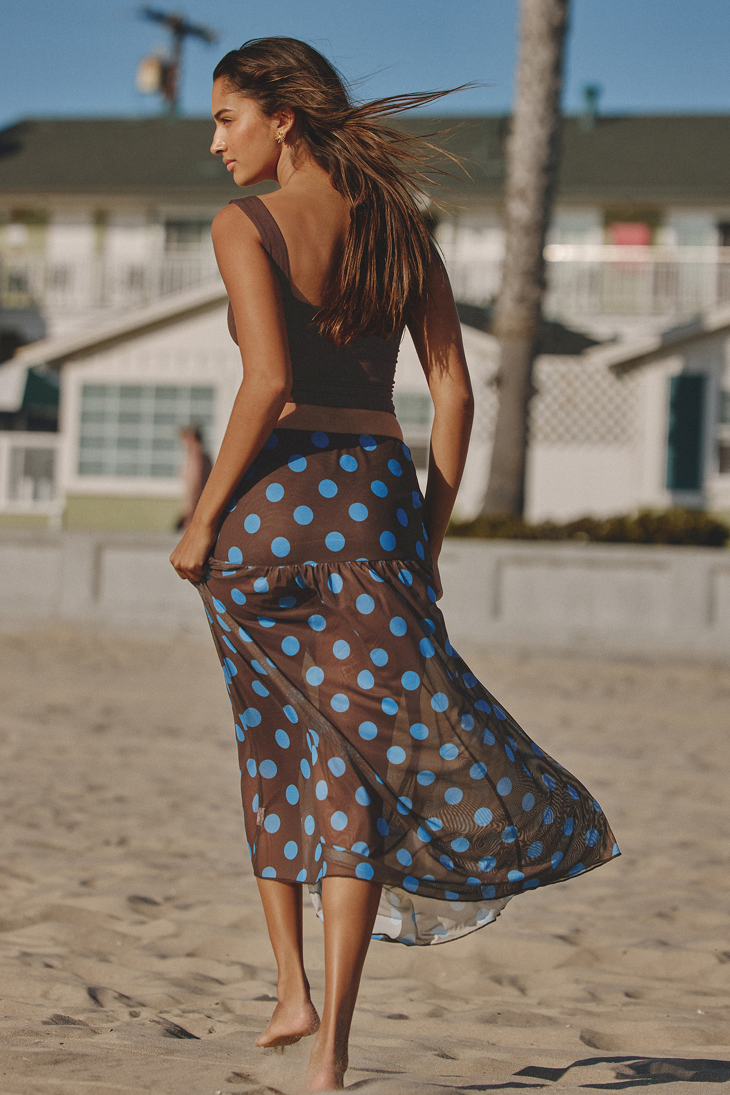 Golden Hour Photo Polka Dot Cover-Up Sarong