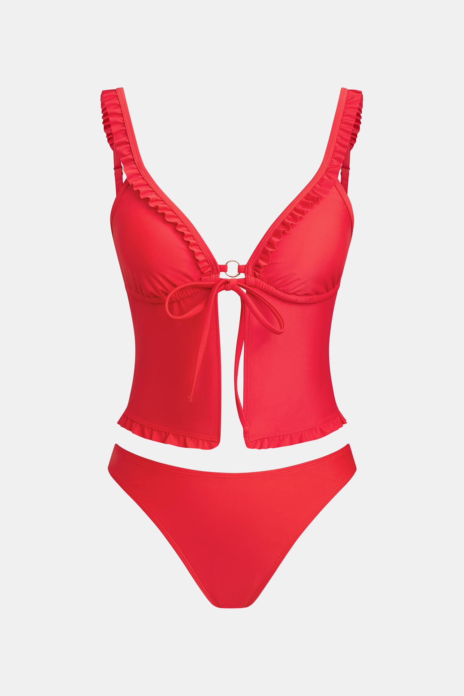 Summer Tempo Red Tankini Set