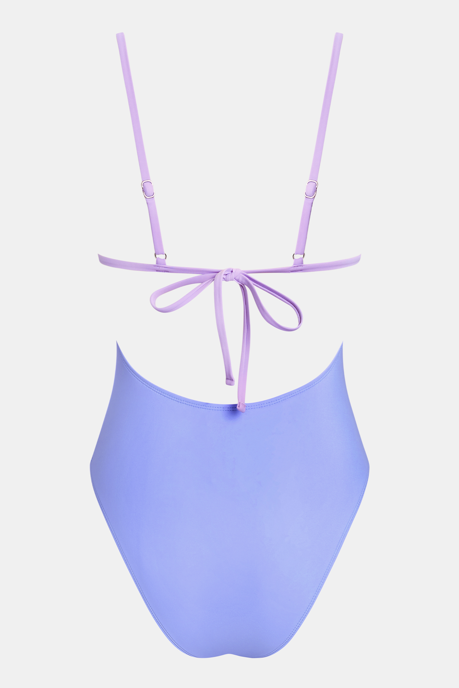 Maillot de bain une pièce violet col cœur