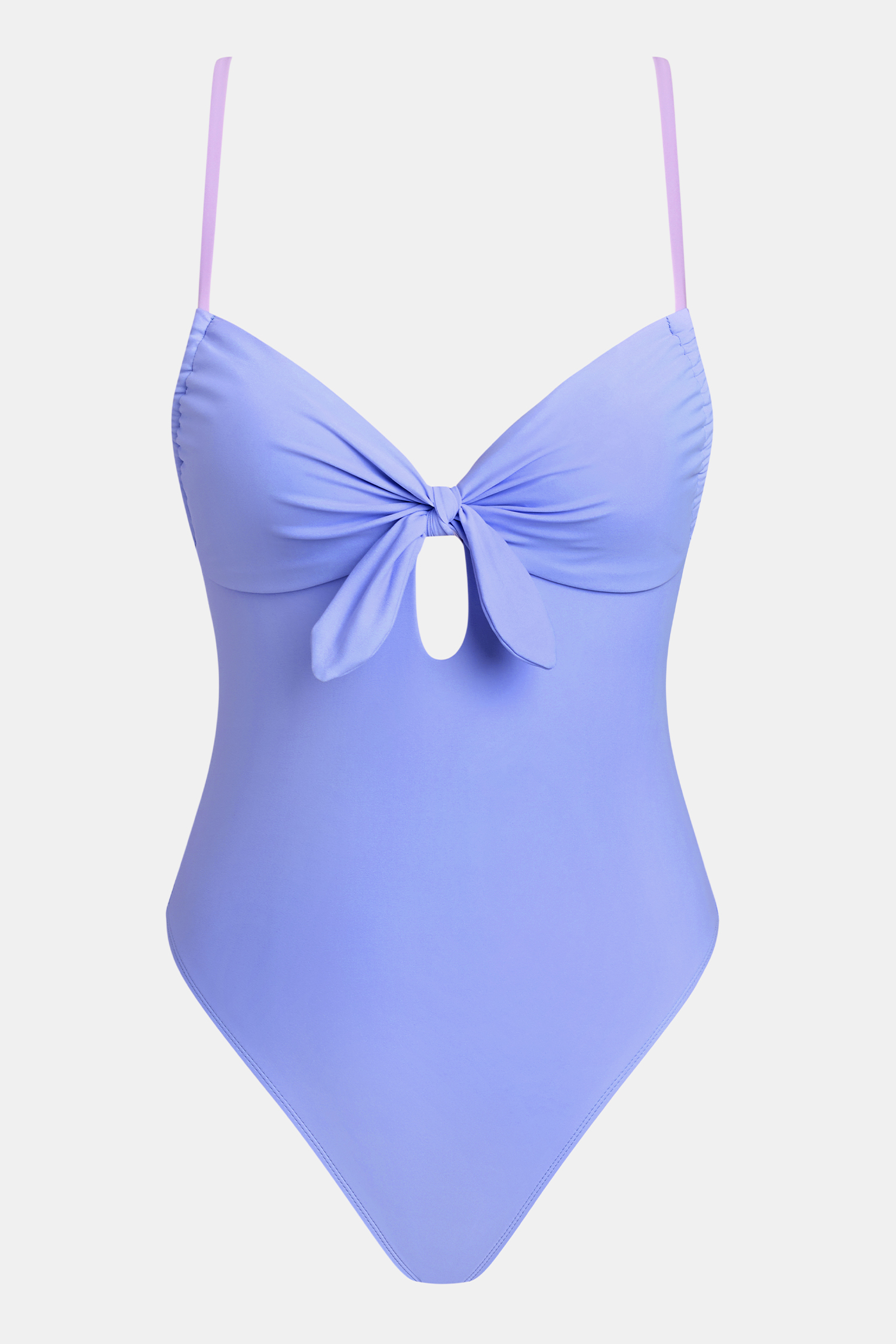 Maillot de bain une pièce violet col cœur