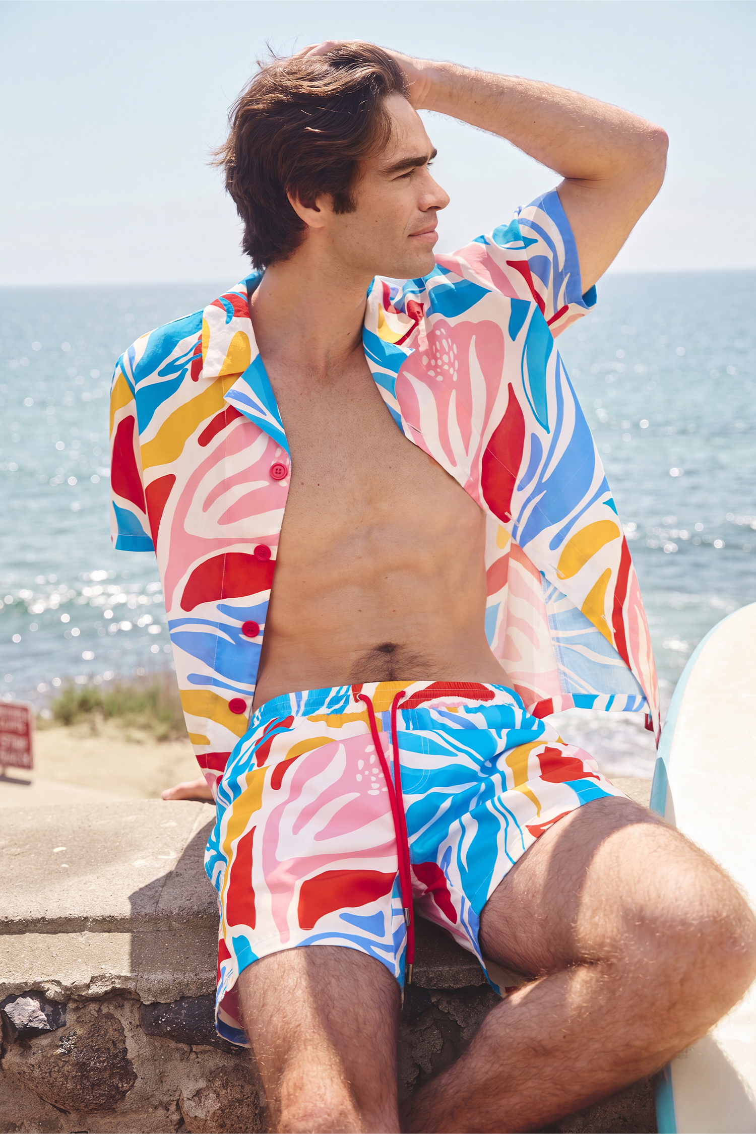 Side Quest Abstract Board Shorts