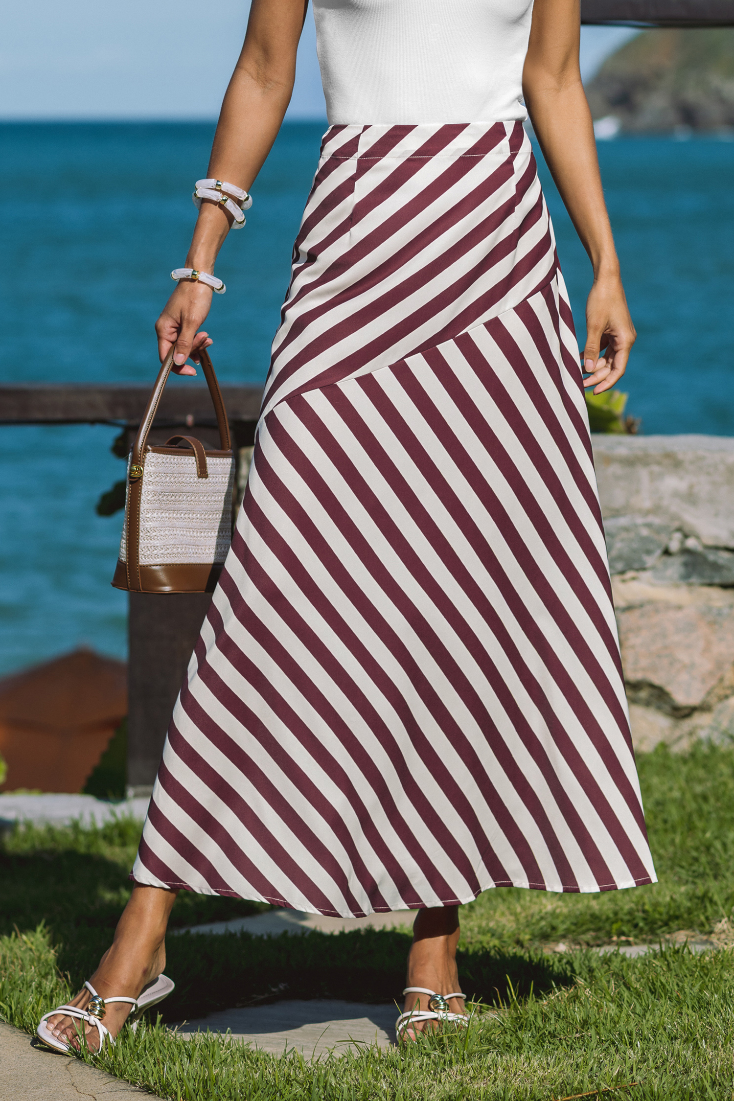 Charisma Striped Maxi Skirt
