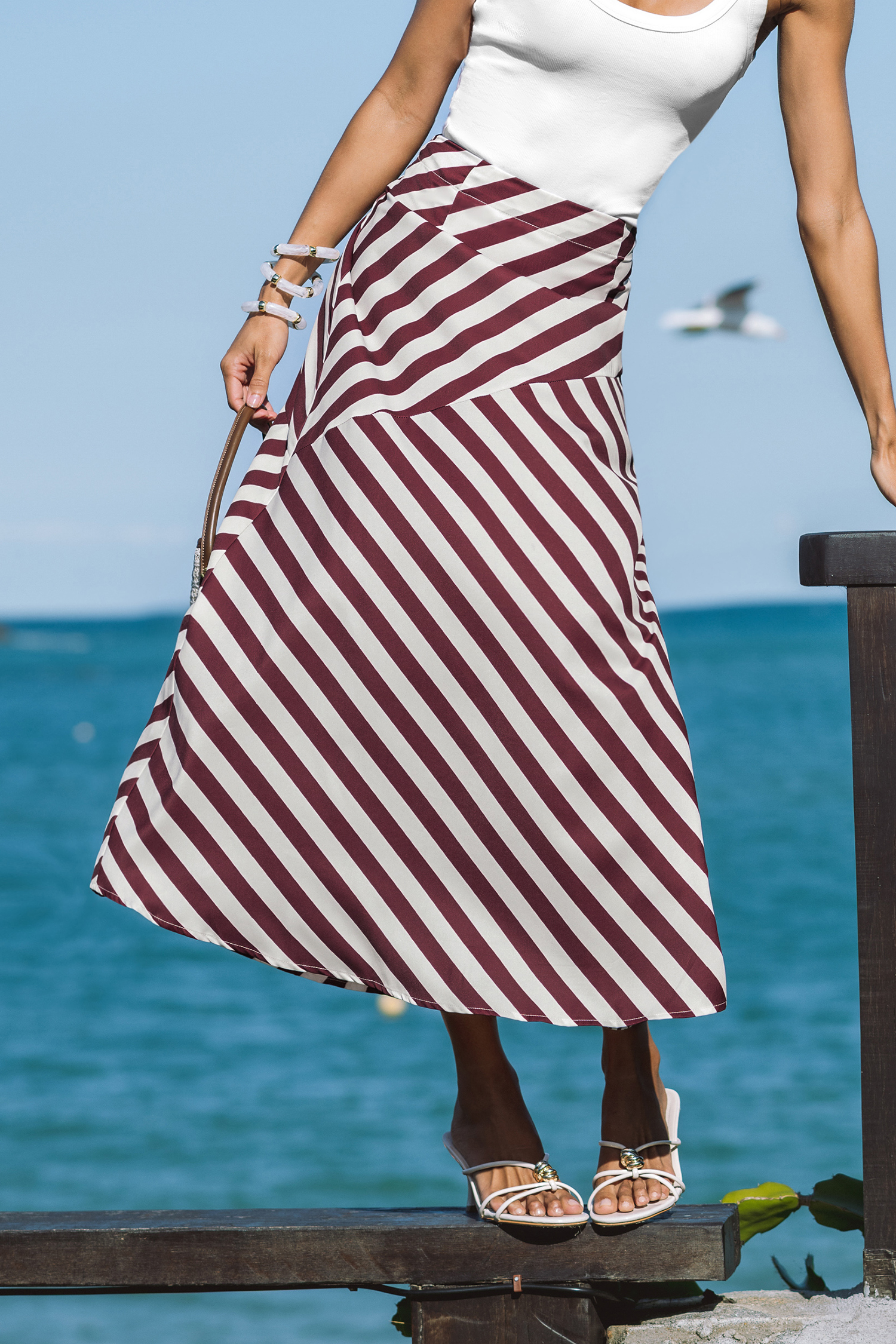 Charisma Striped Maxi Skirt