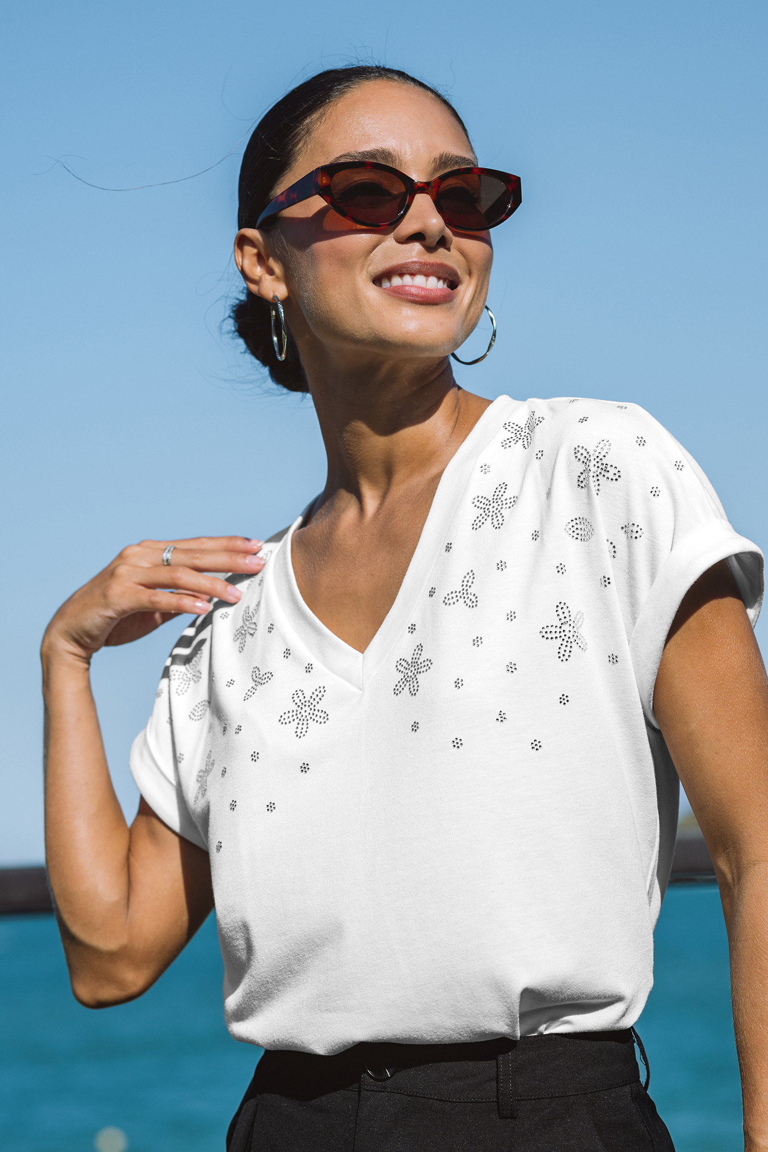 New Spin White Tee