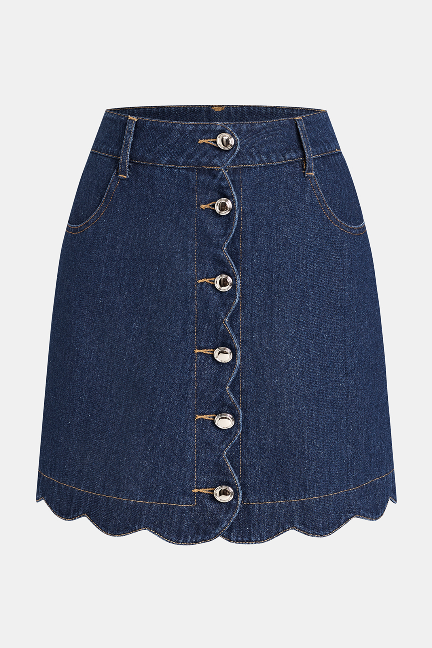 Round & Round Blue Mini Skirt